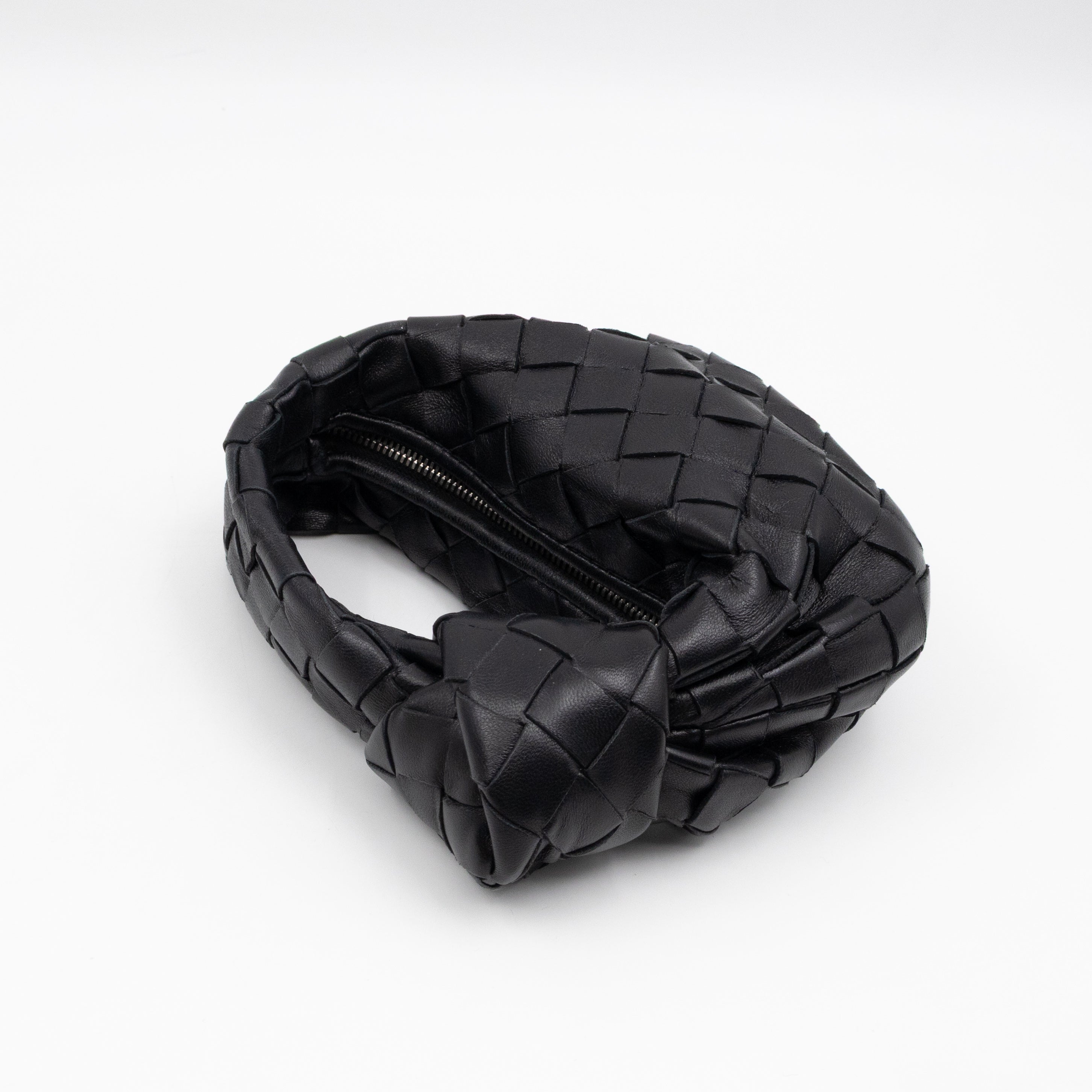 Candy Jodie Intrecciato Black Leather