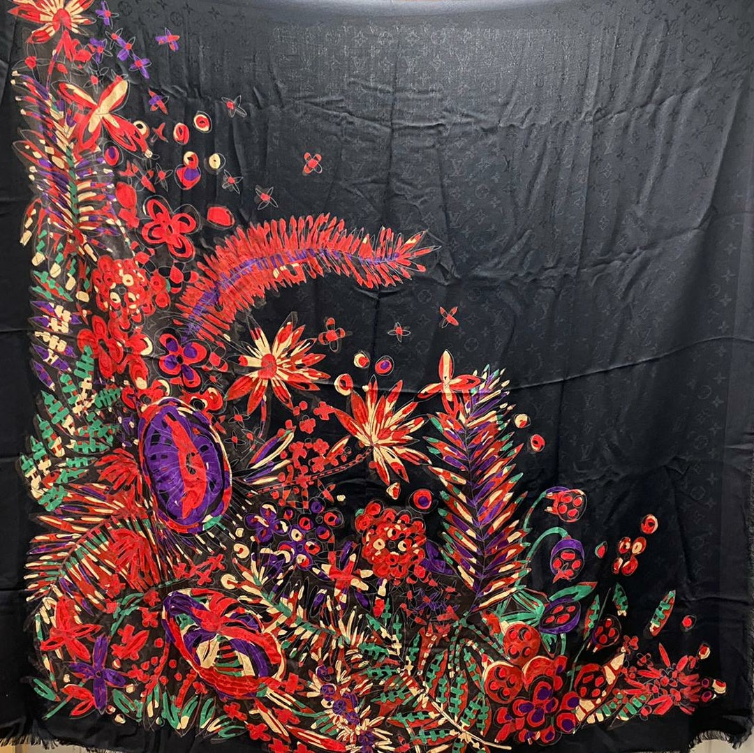 Monogram Shawl Devorgram Black