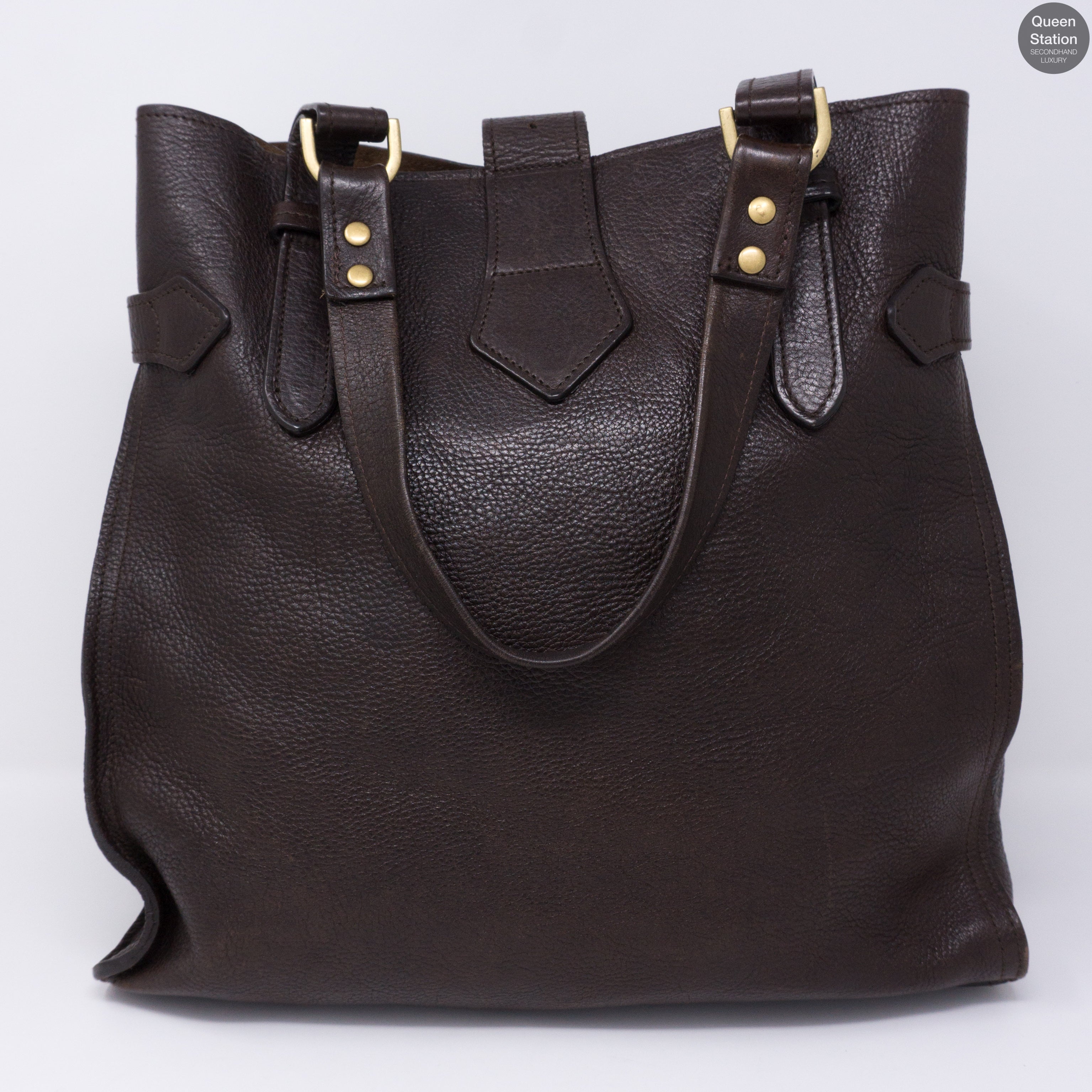 Elgin Brown Leather Satchel Bag