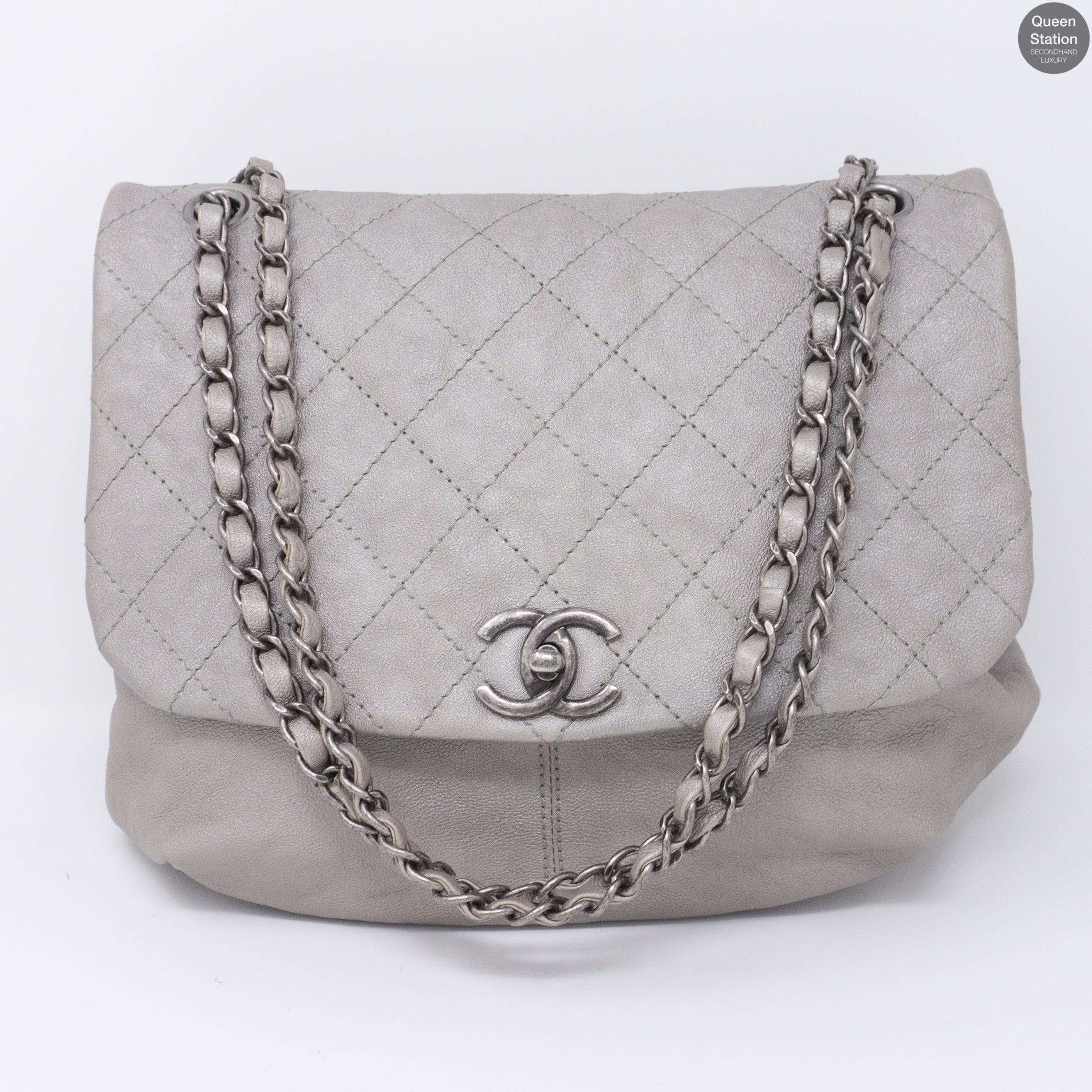 Quilted Soft Flap Medium Shoulder Bag
