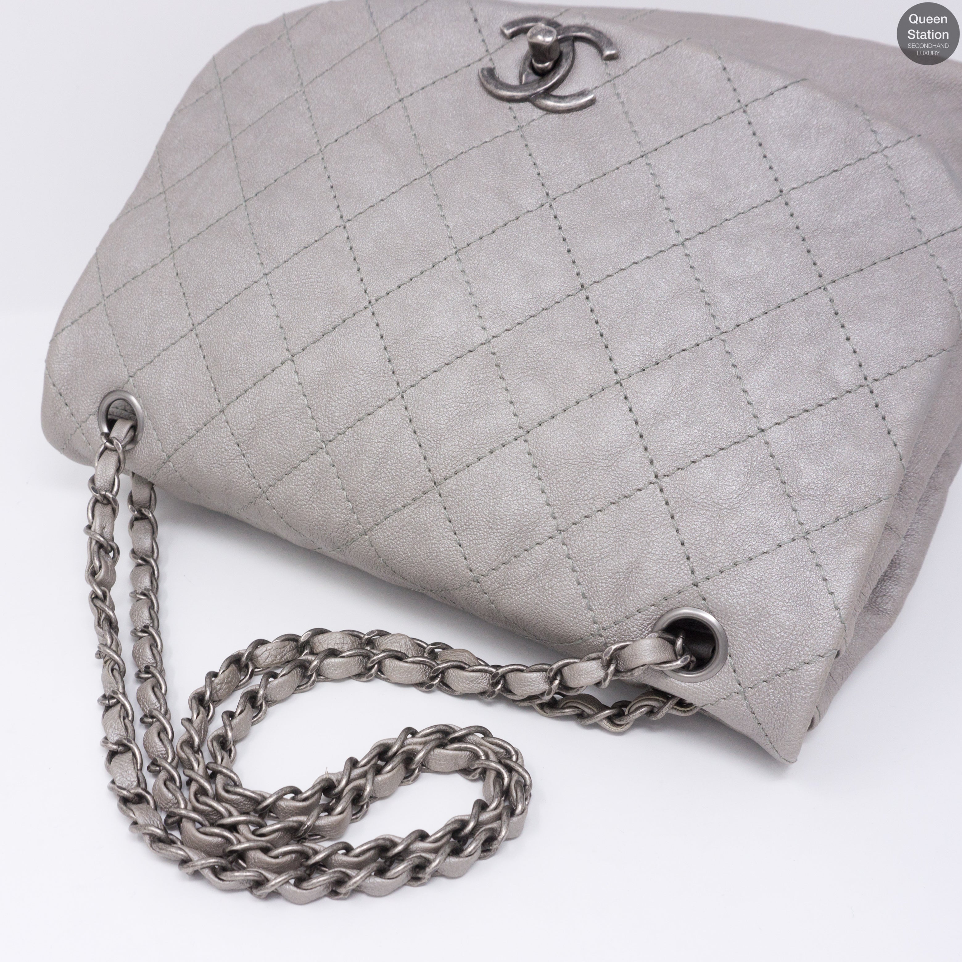 Quilted Soft Flap Medium Shoulder Bag