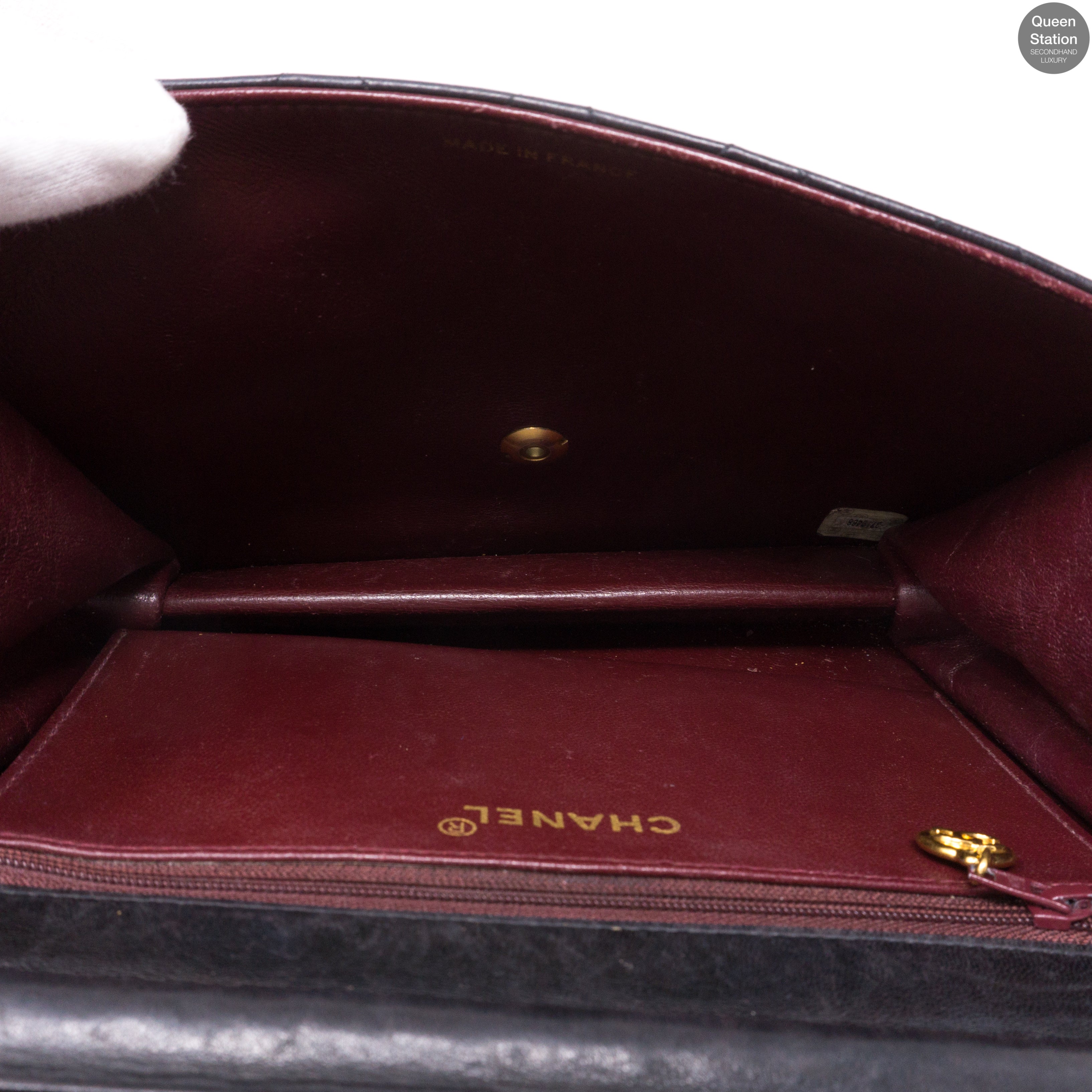 Single Flap Black Lambskin Bag