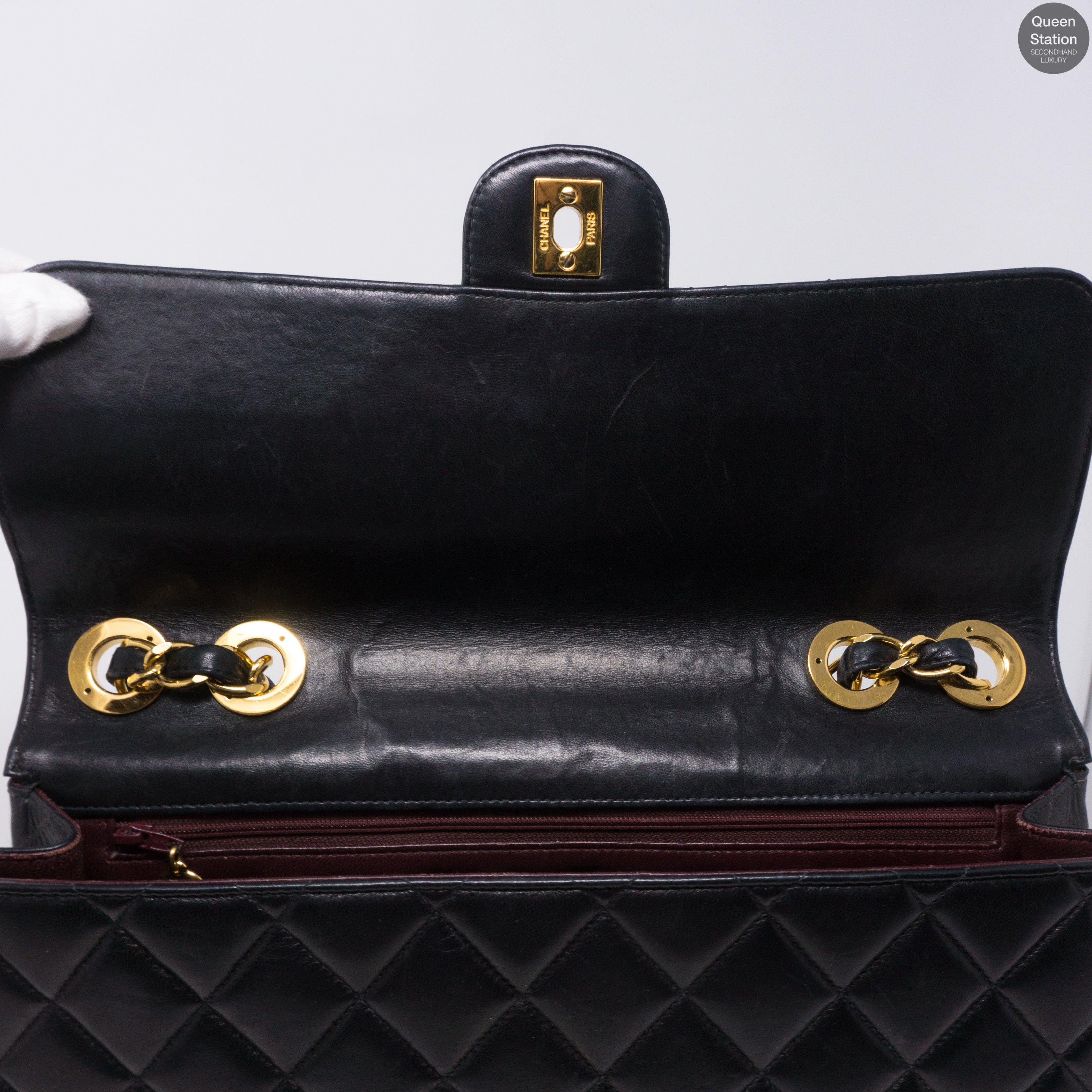Vintage Black Jumbo Flap Bag