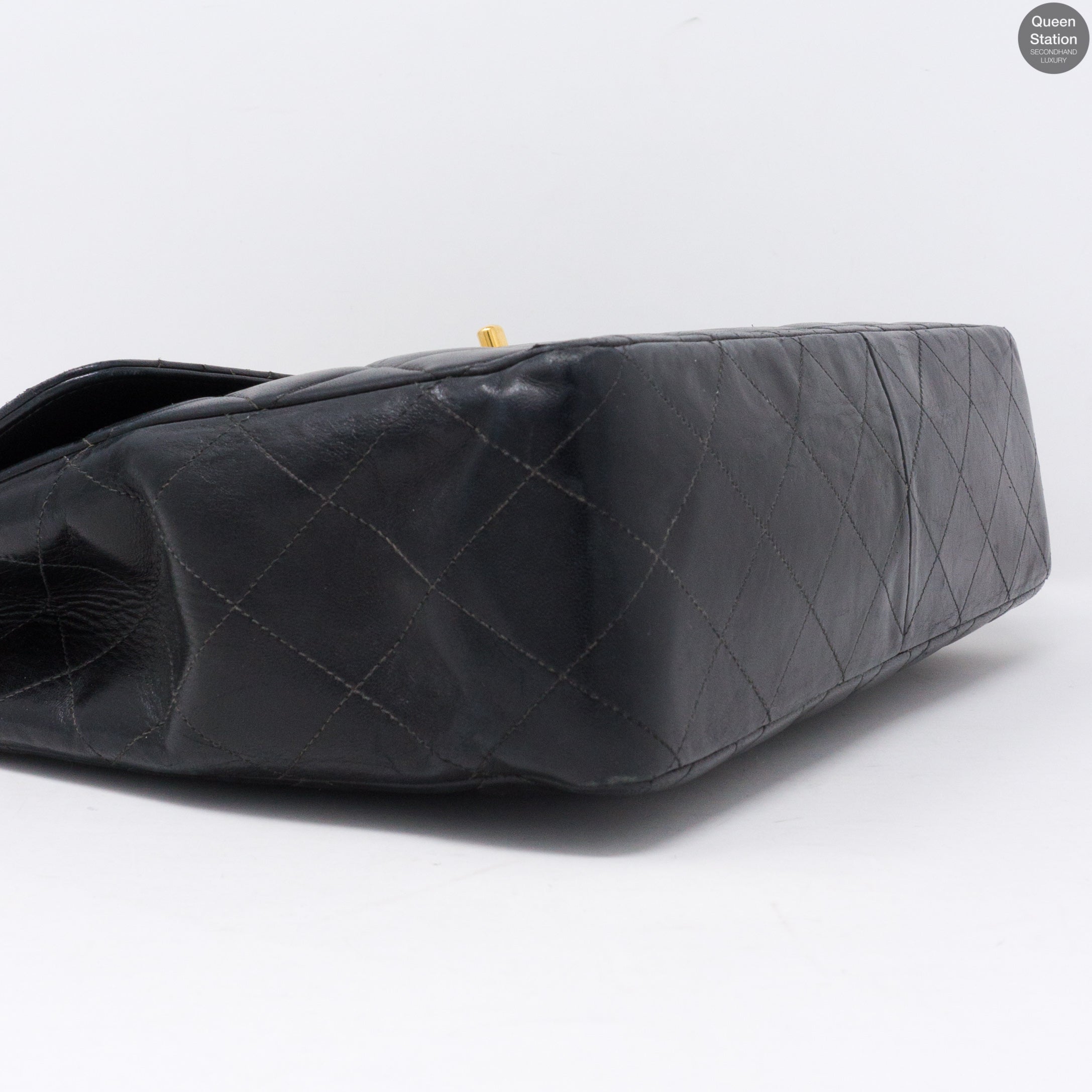 Vintage Black Jumbo Flap Bag