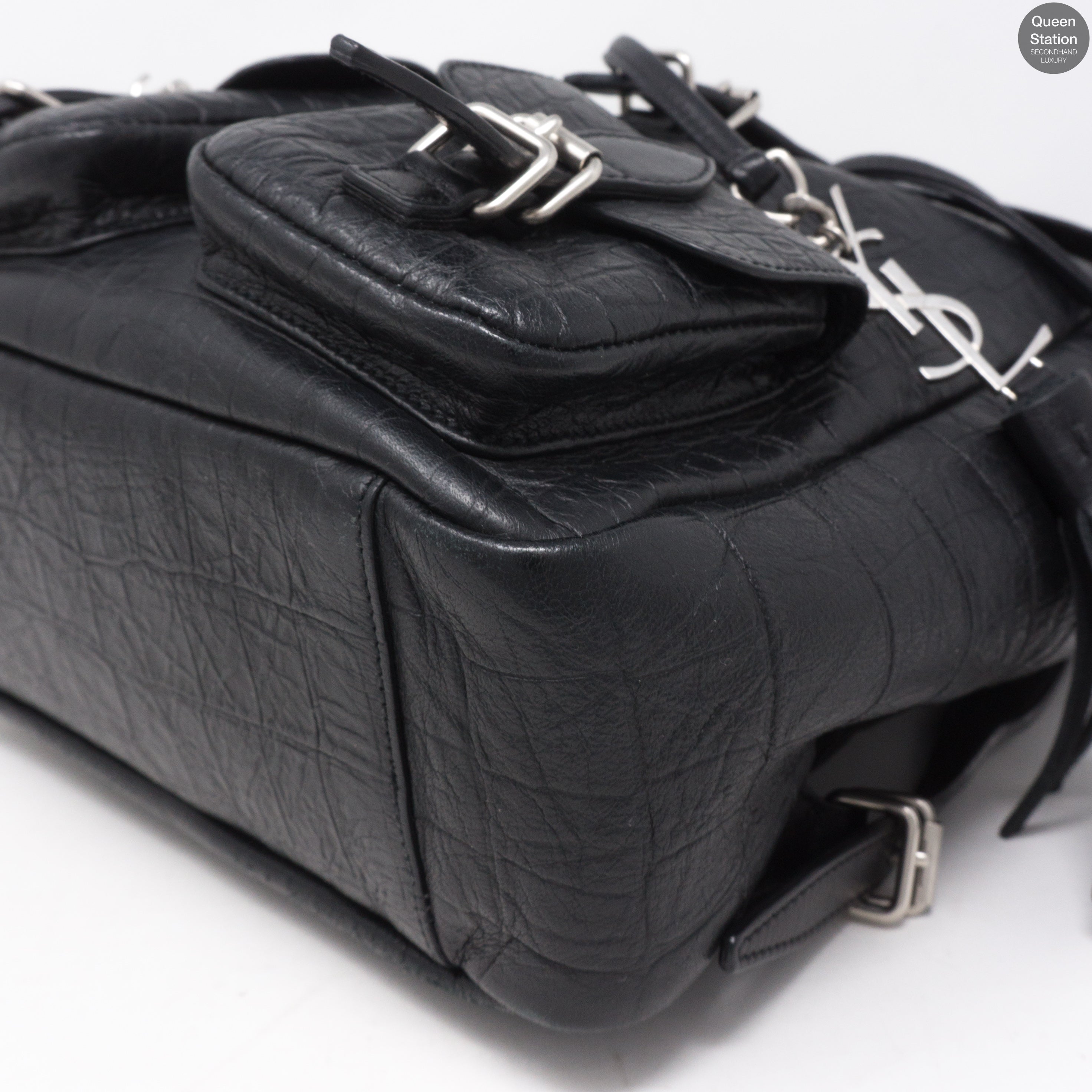 Small Festival Backpack Black Leather