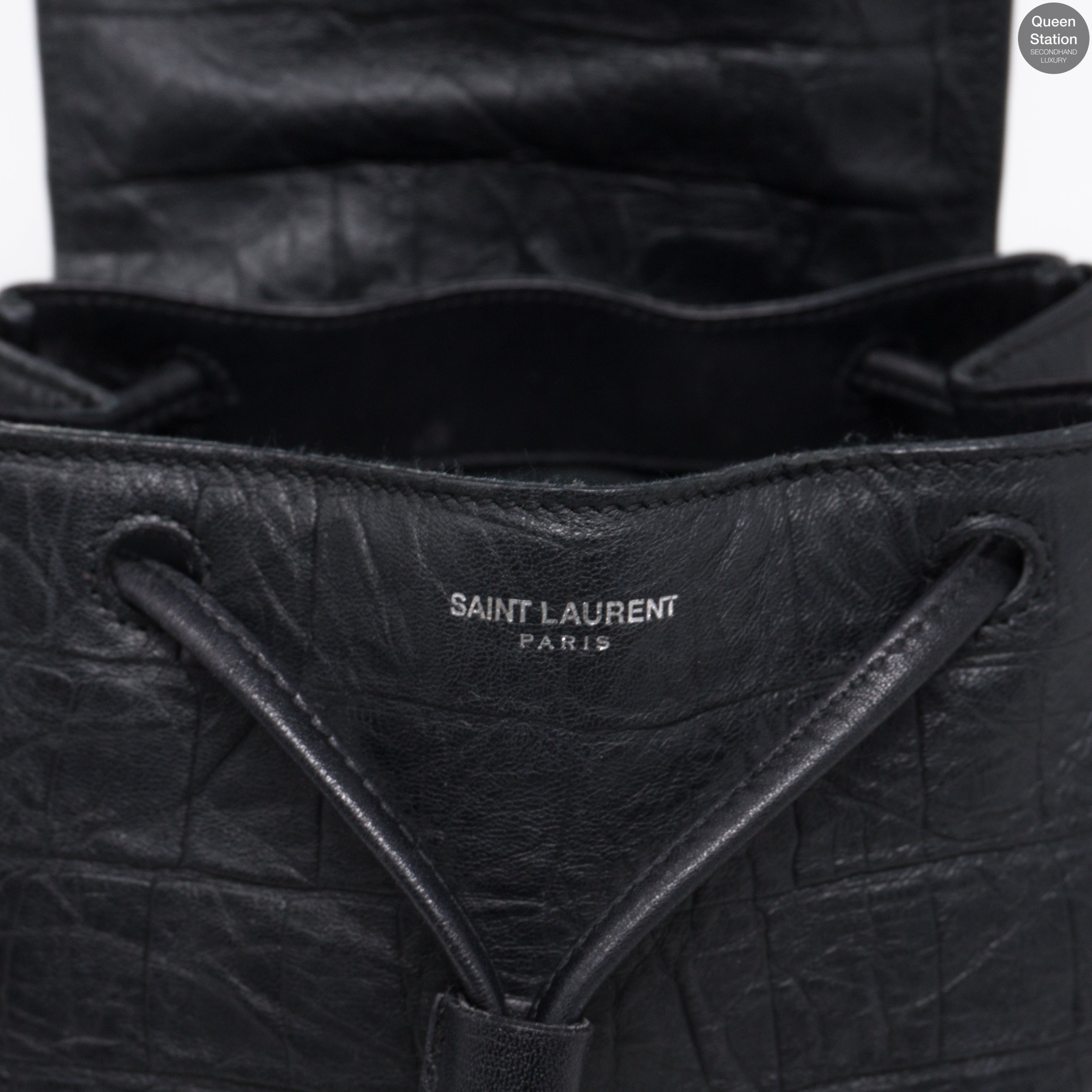 Small Festival Backpack Black Leather