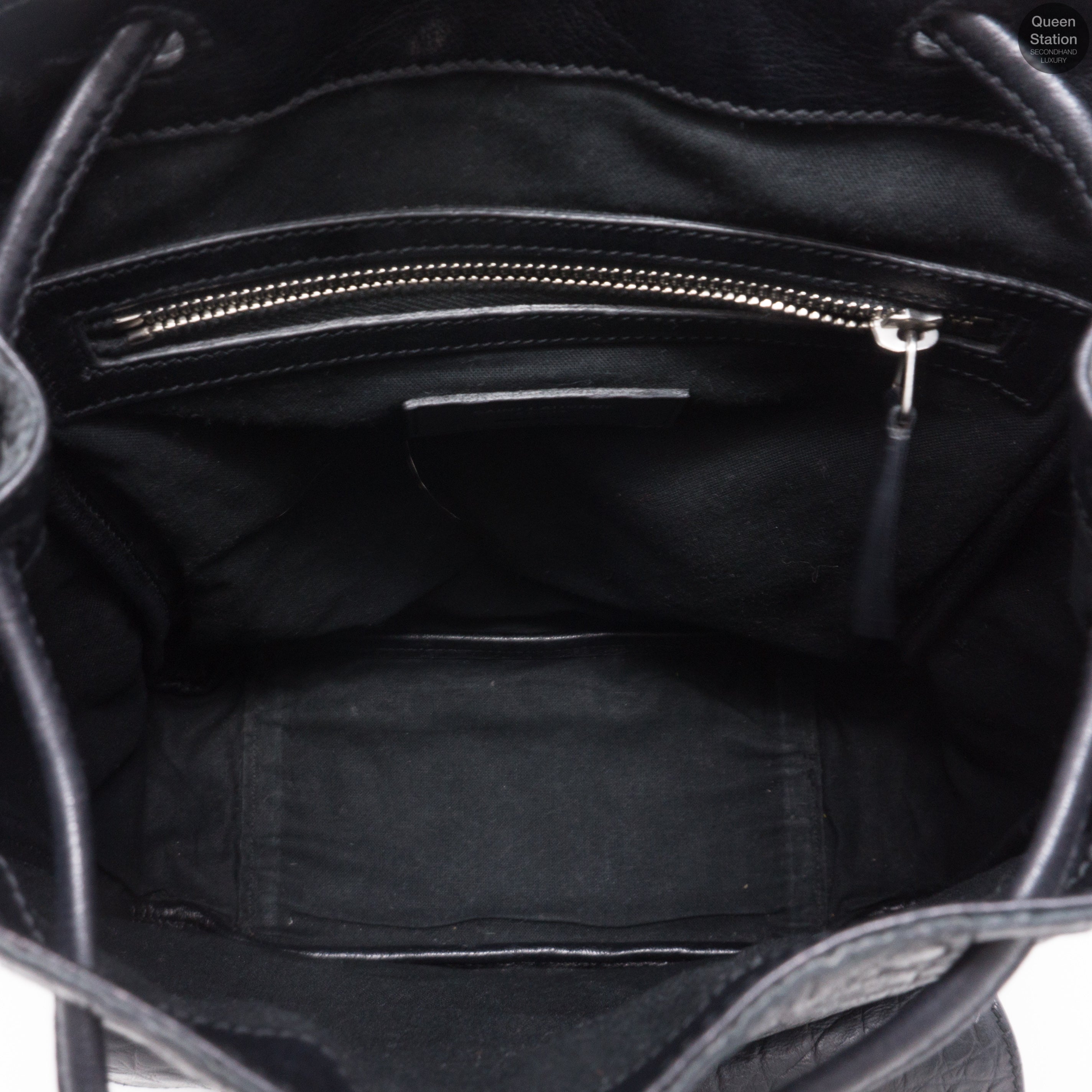 Small Festival Backpack Black Leather