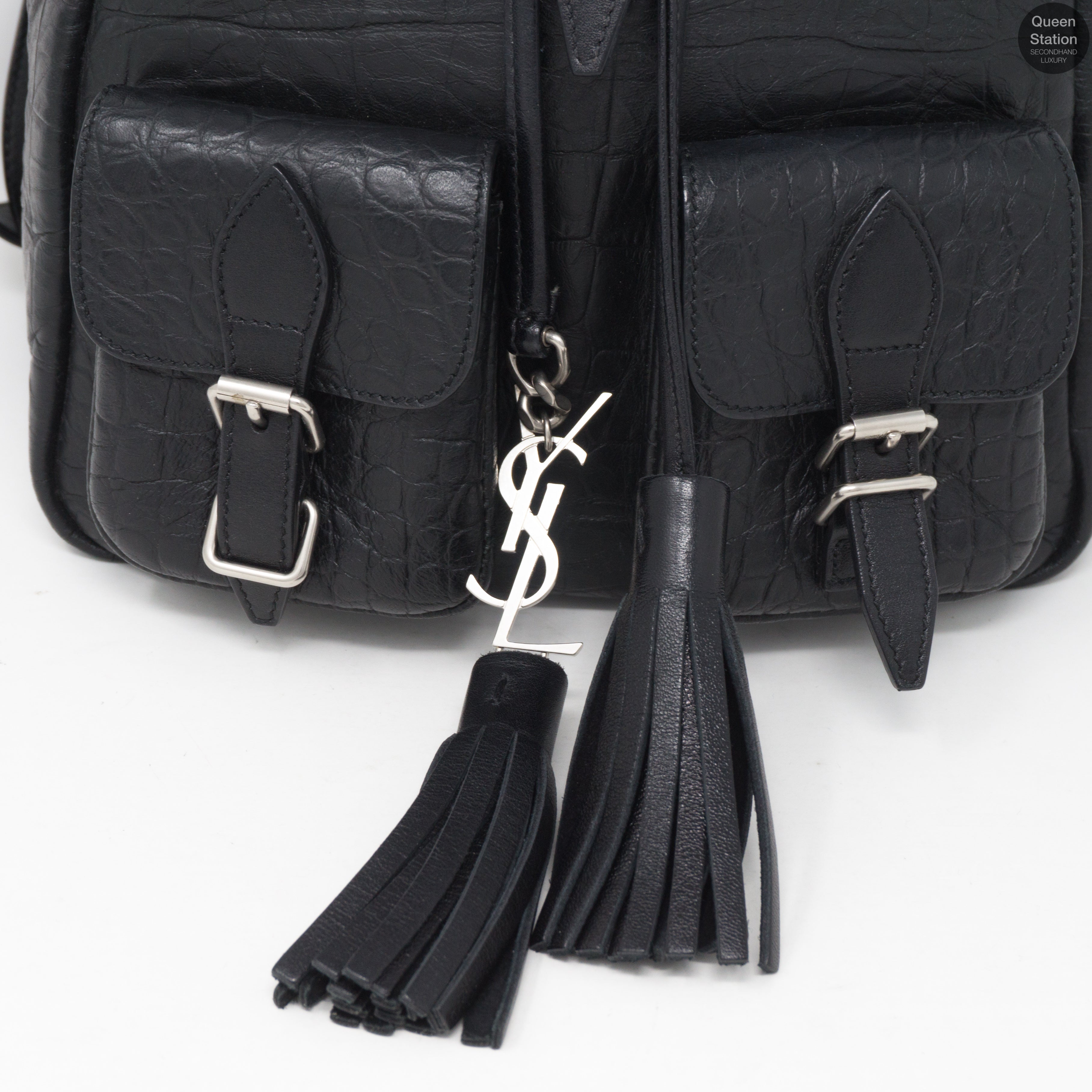Small Festival Backpack Black Leather