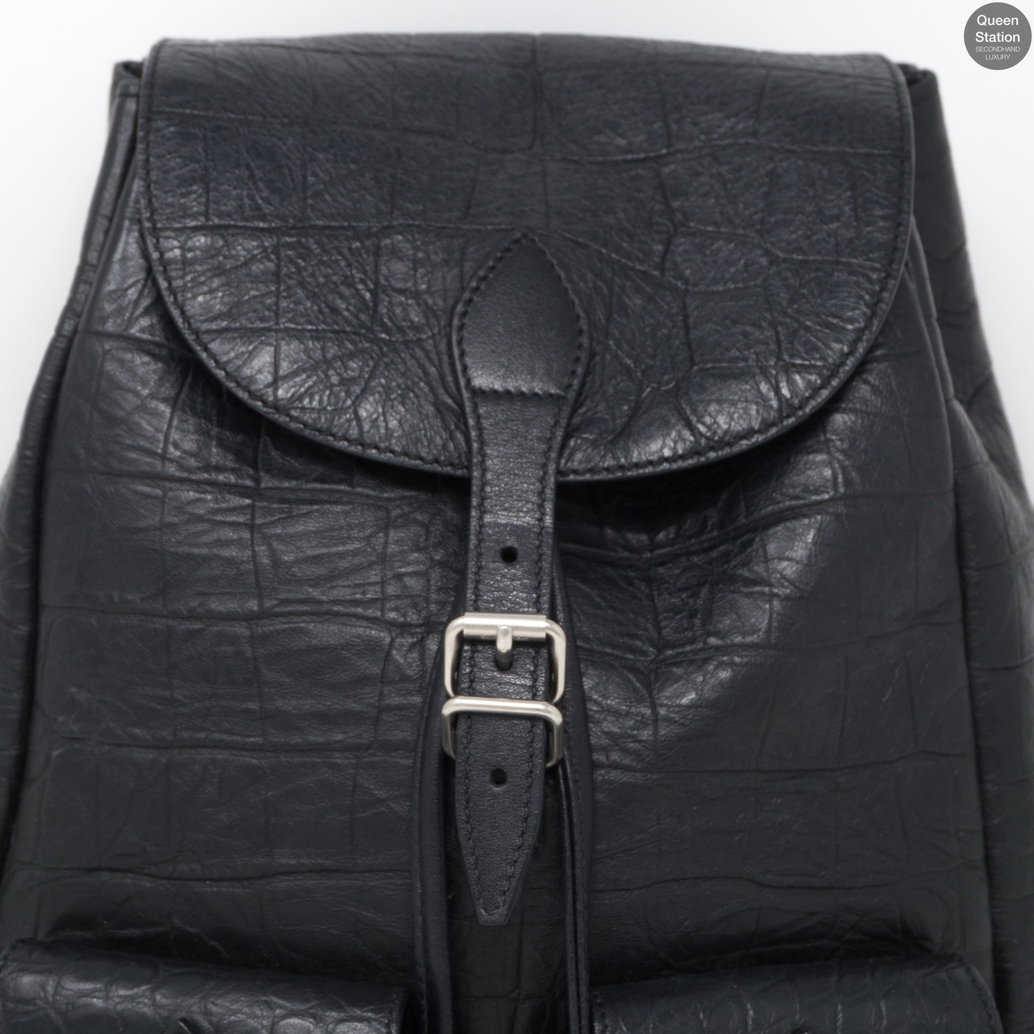 Small Festival Backpack Black Leather