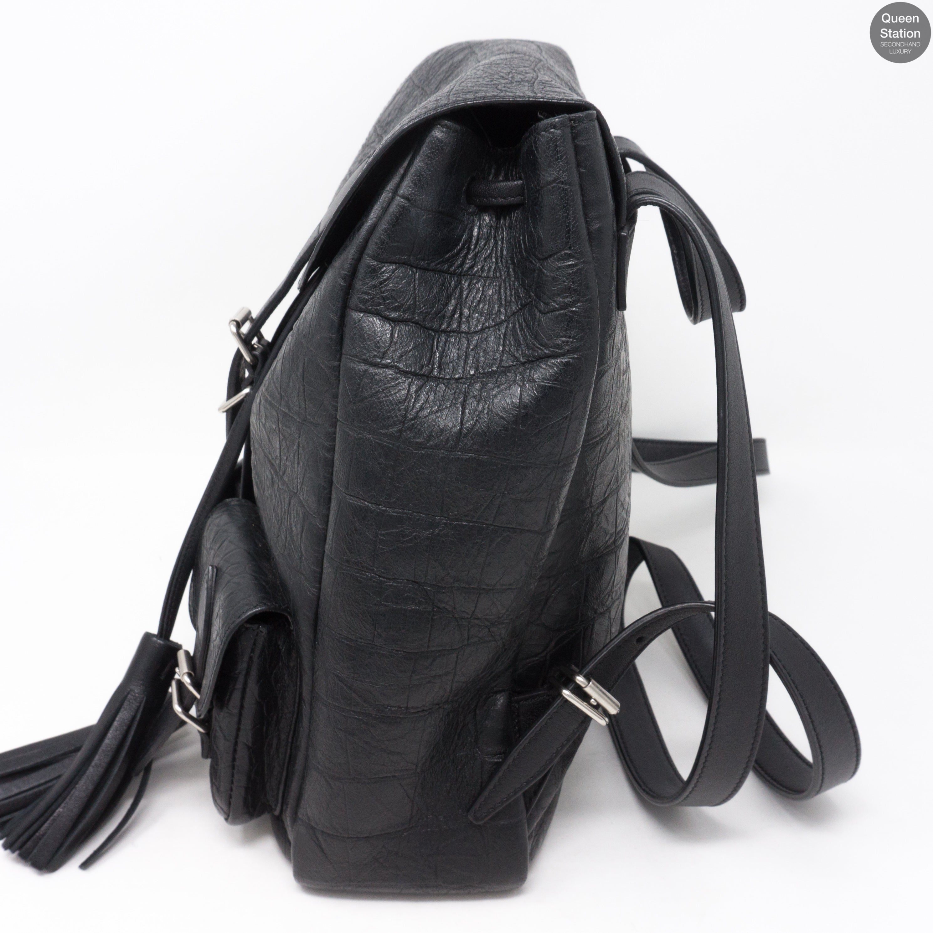 Small Festival Backpack Black Leather