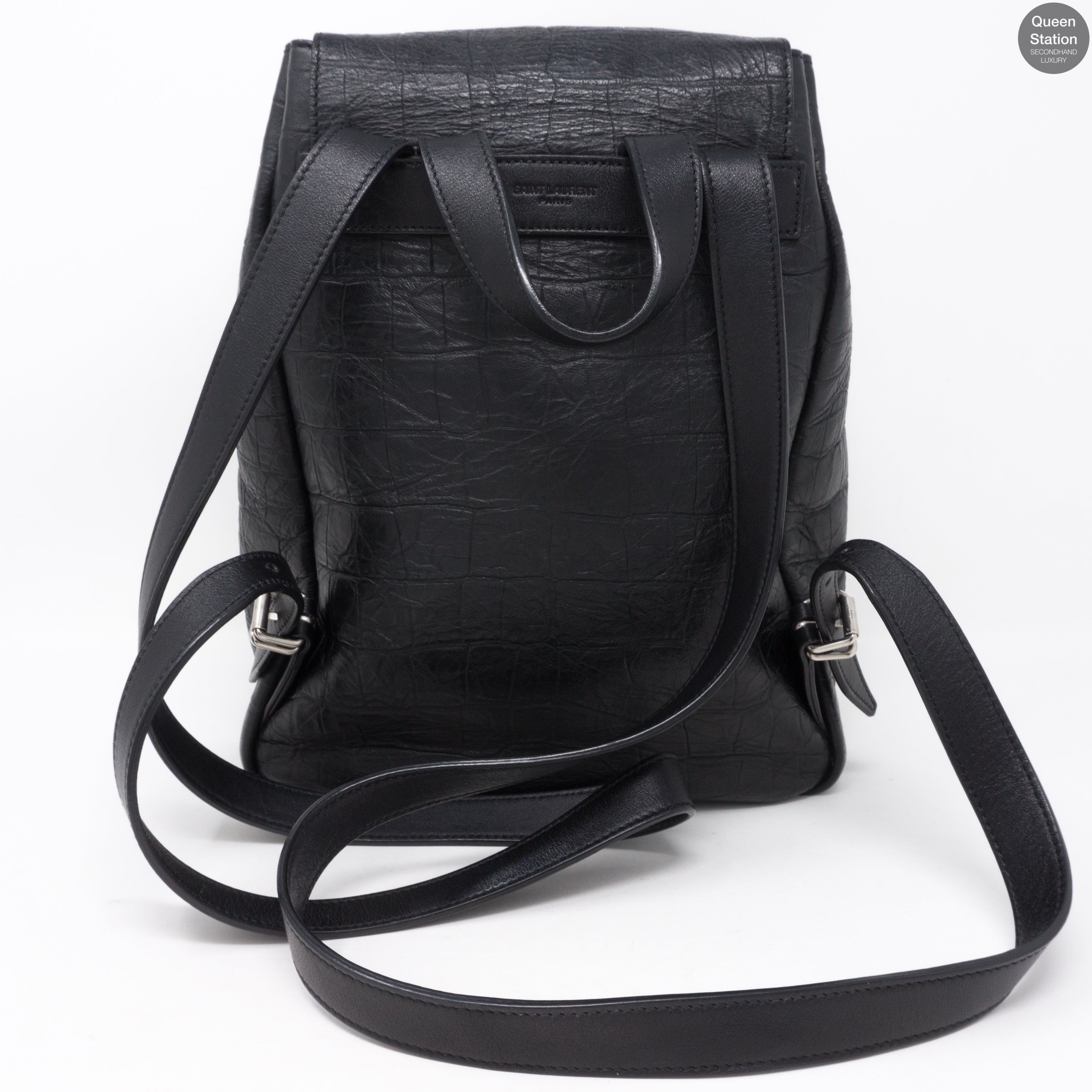 Small Festival Backpack Black Leather