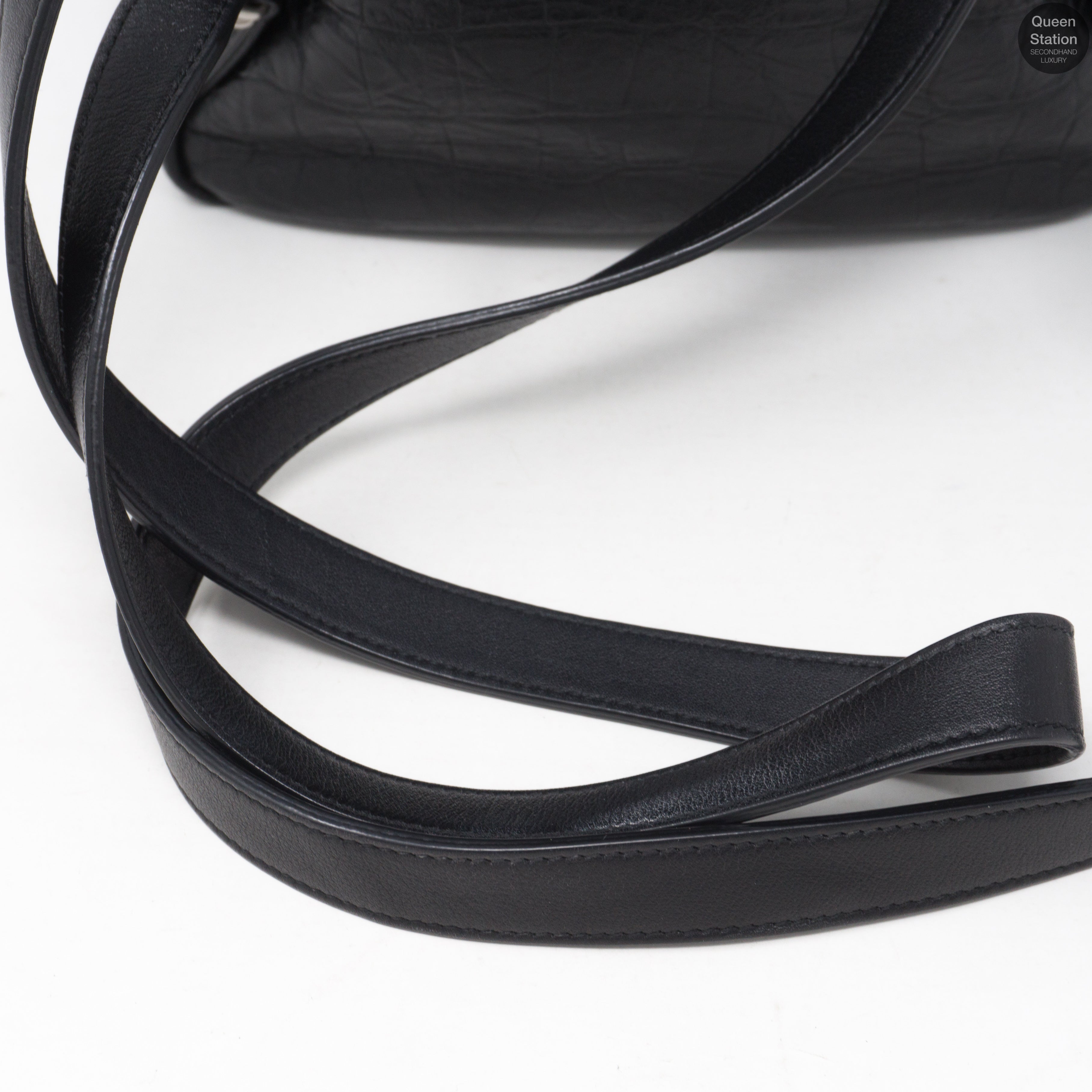 Small Festival Backpack Black Leather