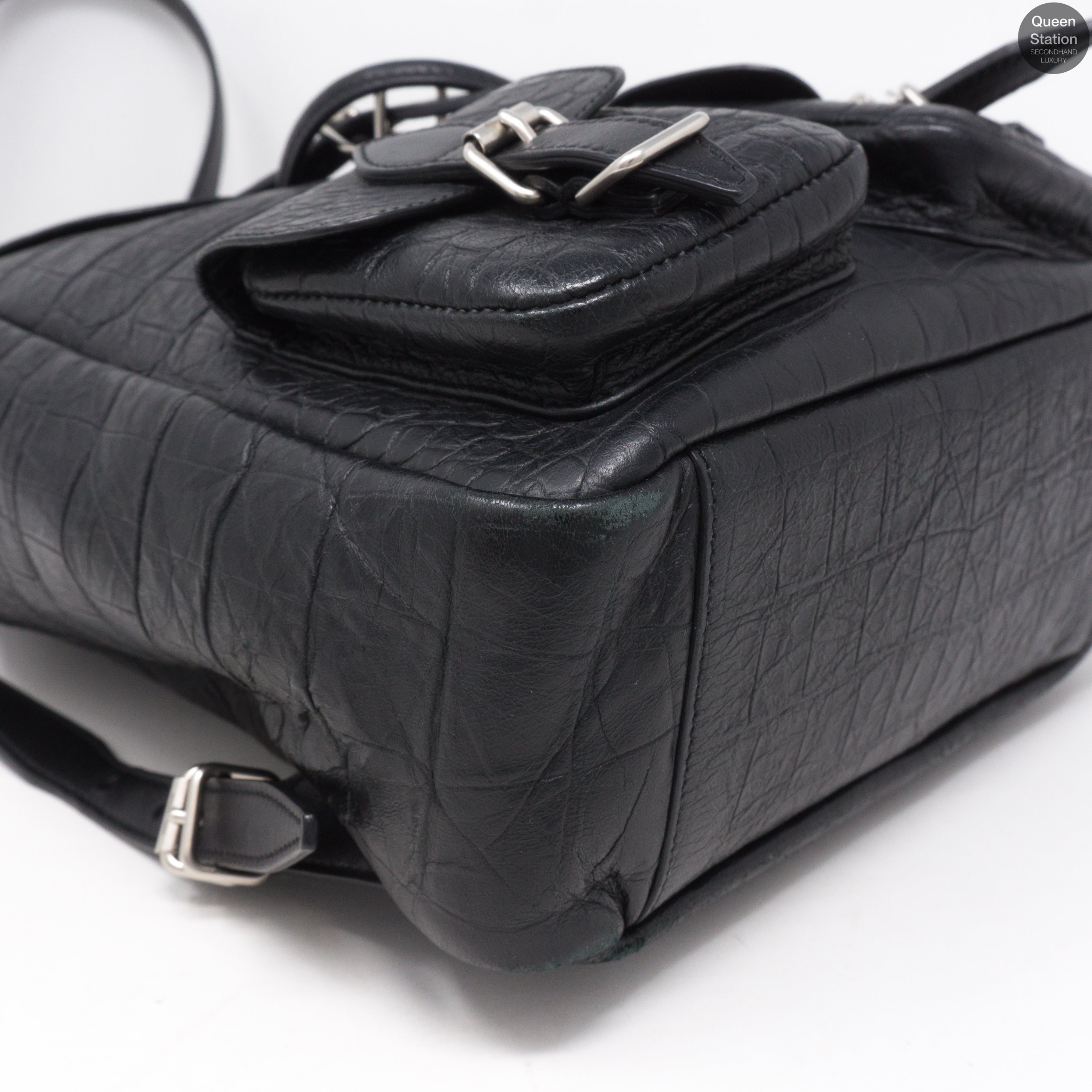 Small Festival Backpack Black Leather