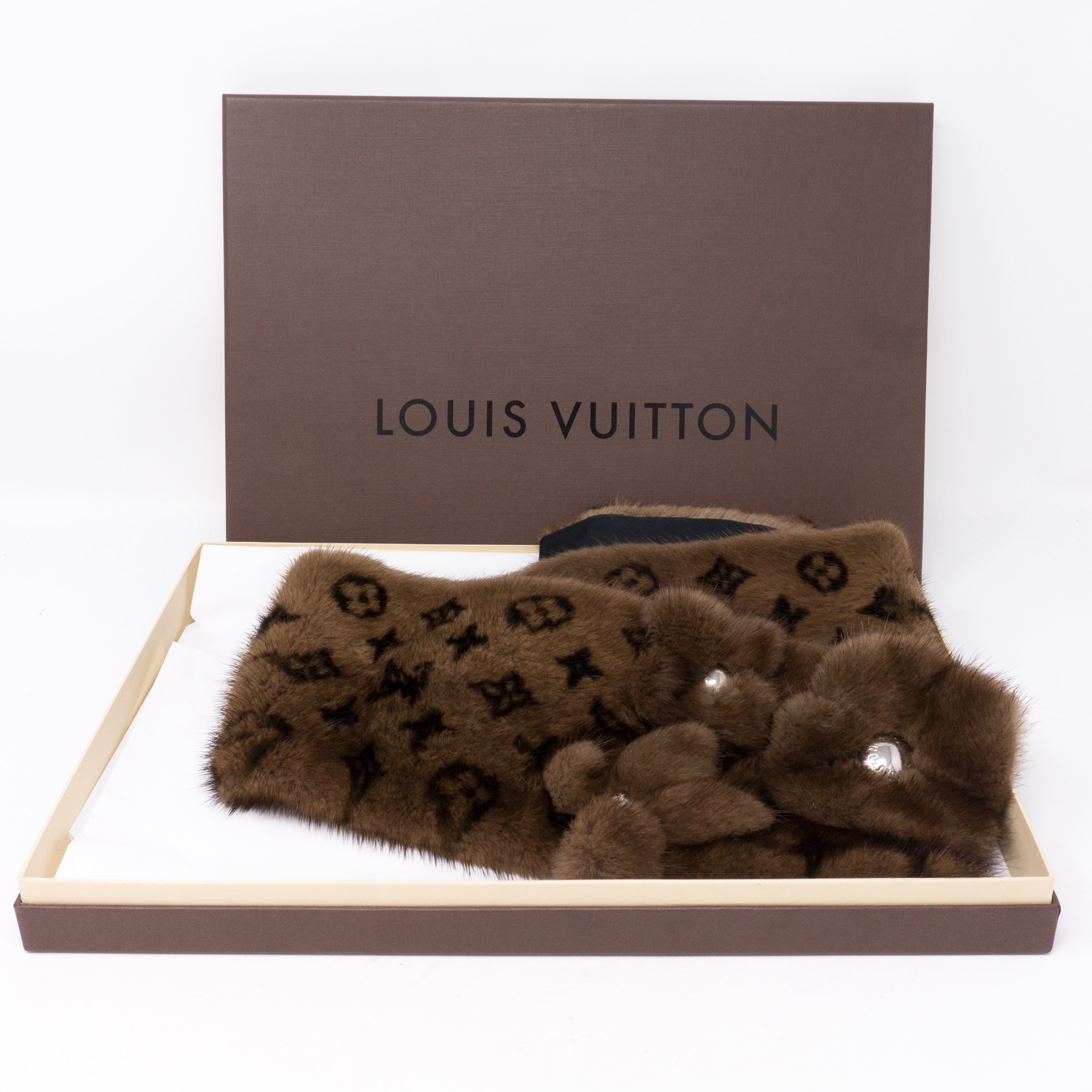 Monogram Mink Scarf Muffler