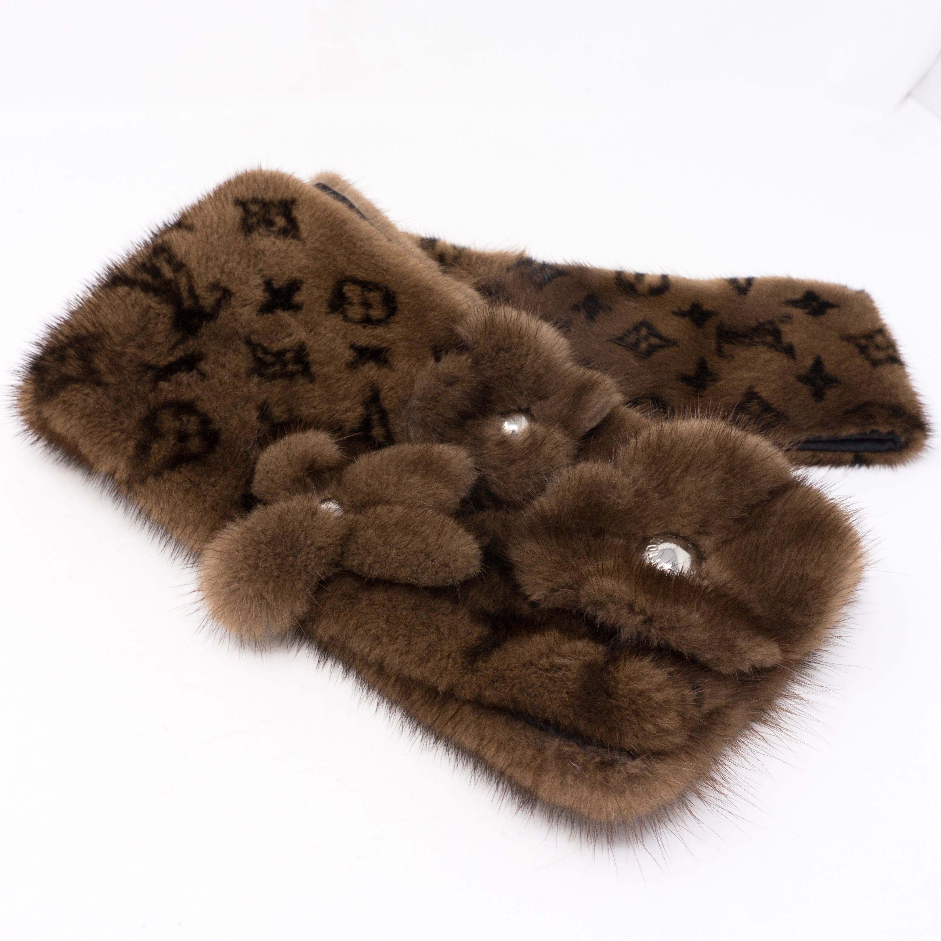 Monogram Mink Scarf Muffler
