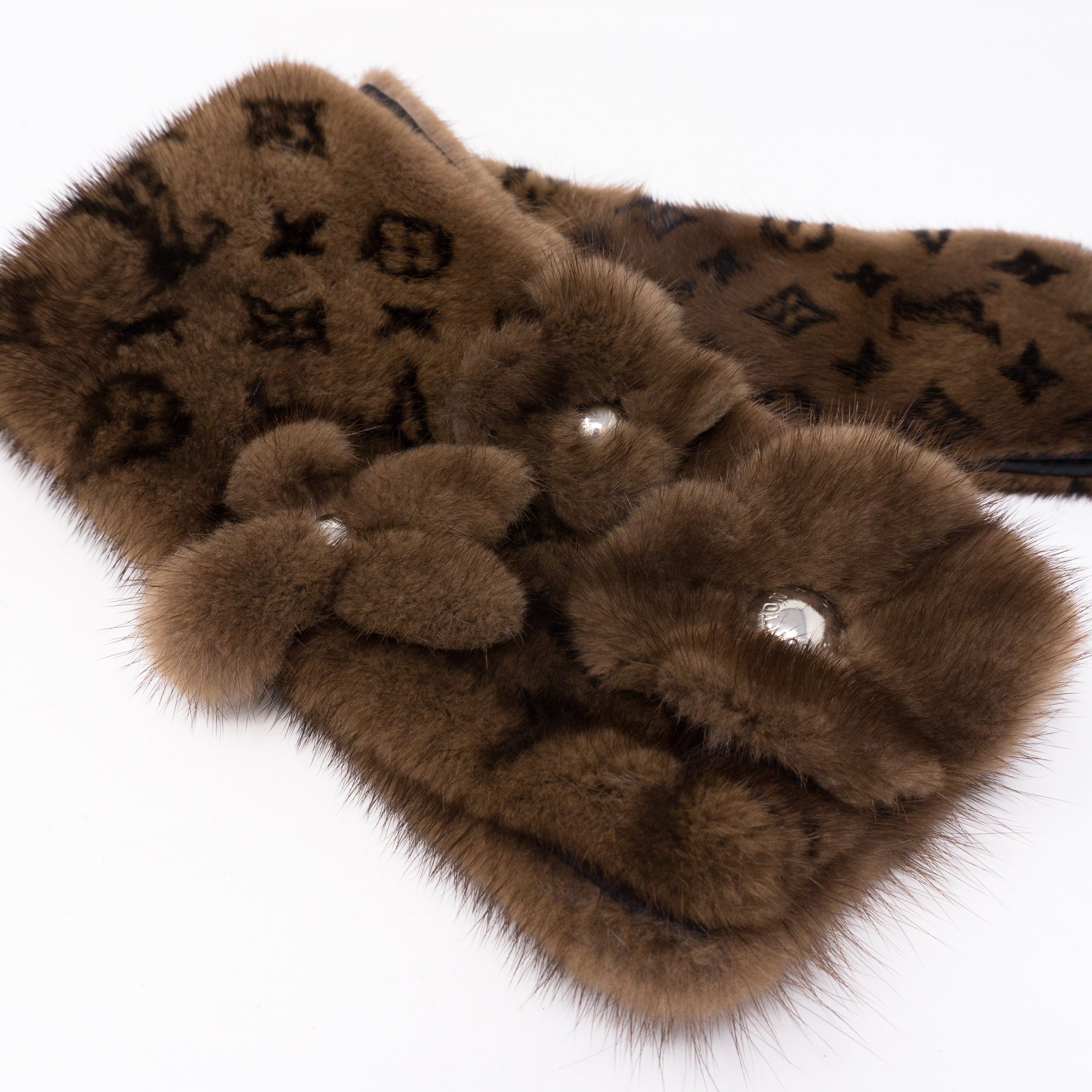 Monogram Mink Scarf Muffler