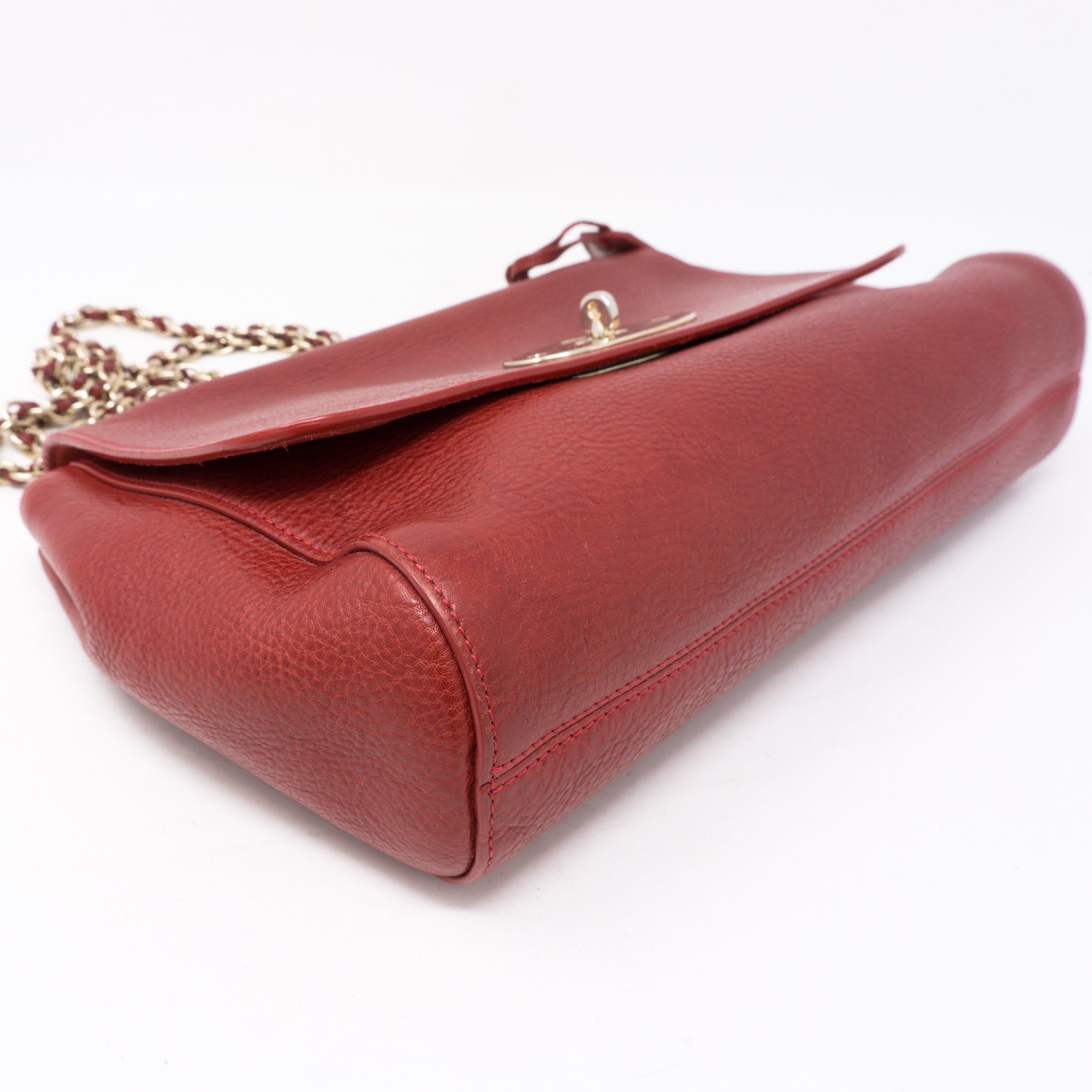 Lily Medium Red Leather