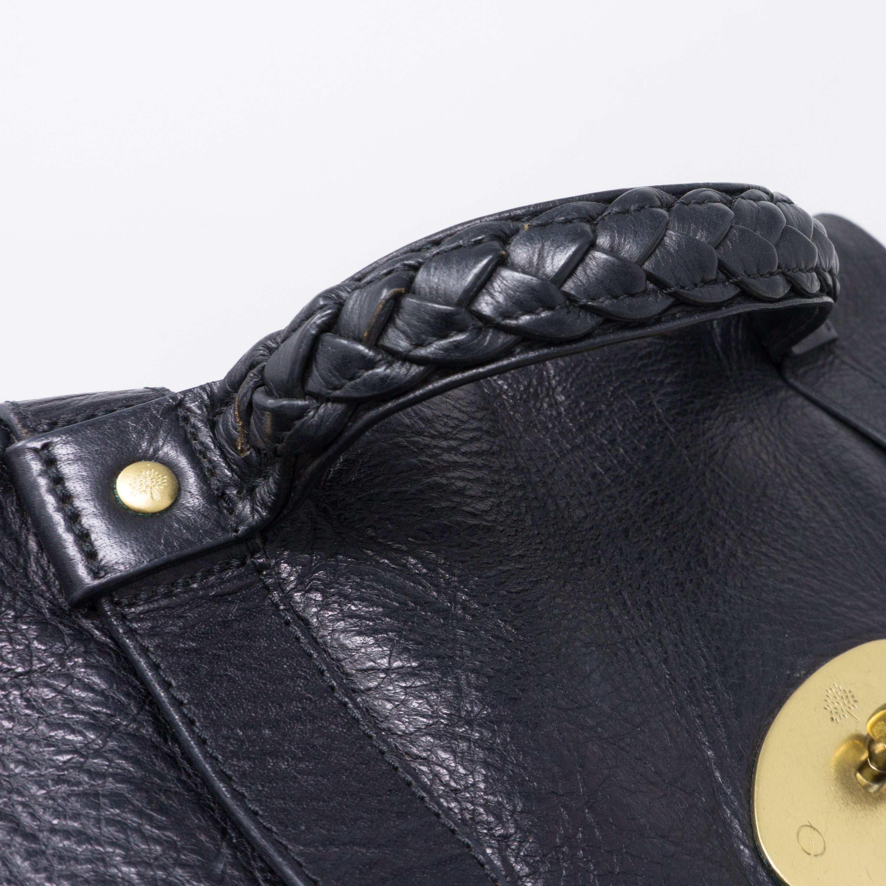 Alexa Oversized Black Leather