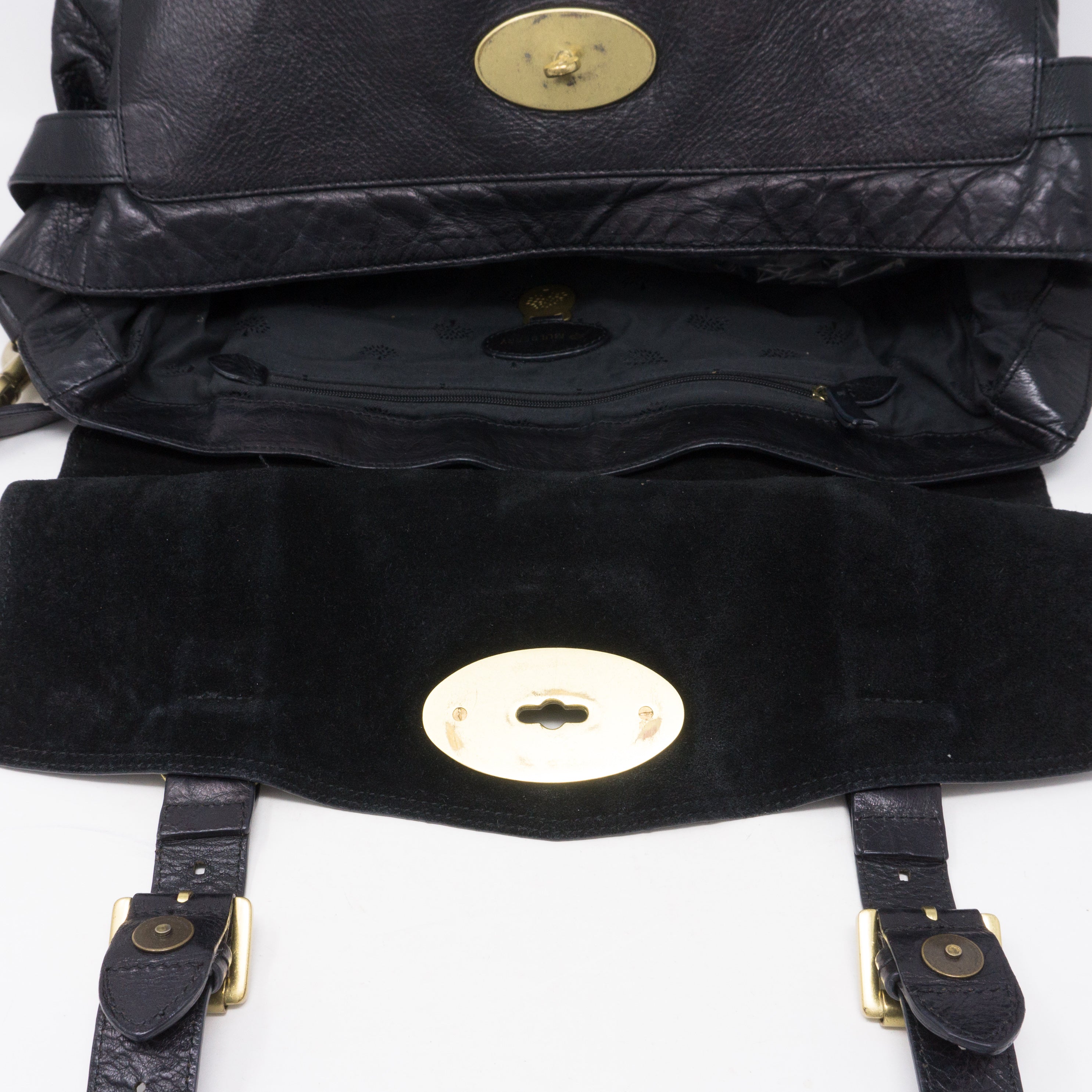 Alexa Oversized Black Leather