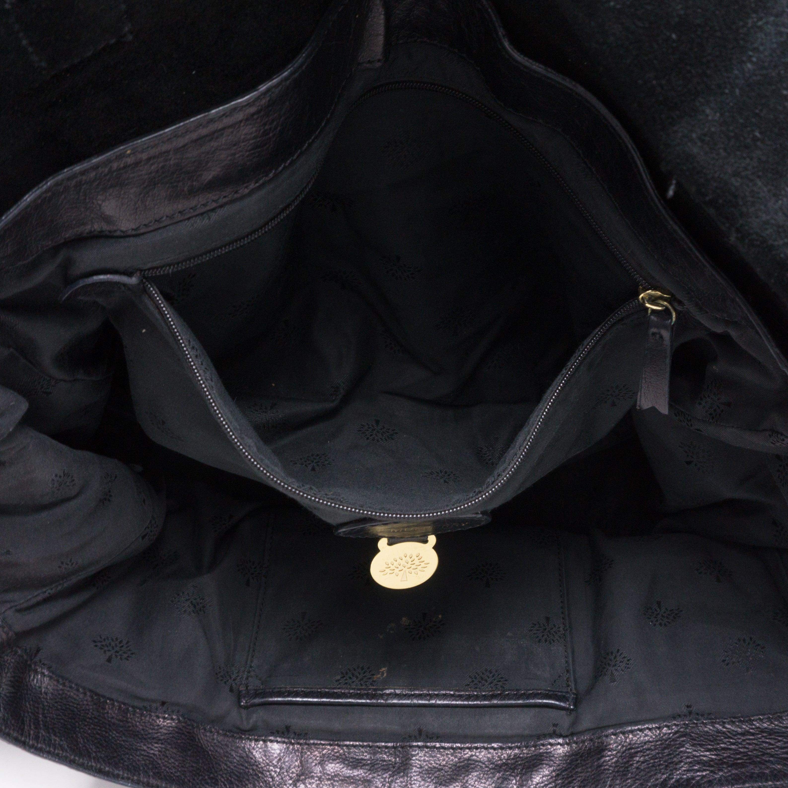 Alexa Oversized Black Leather