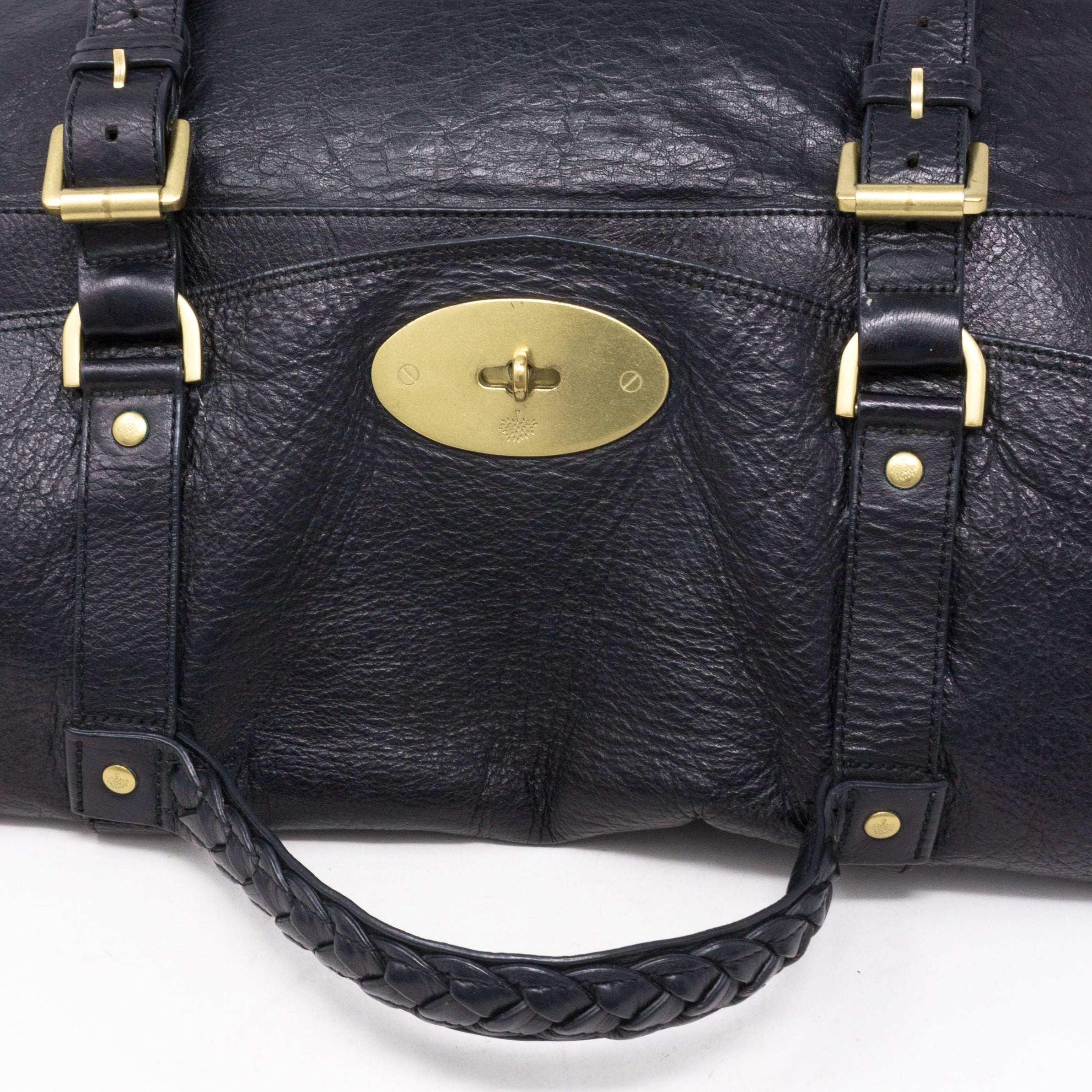 Alexa Oversized Black Leather
