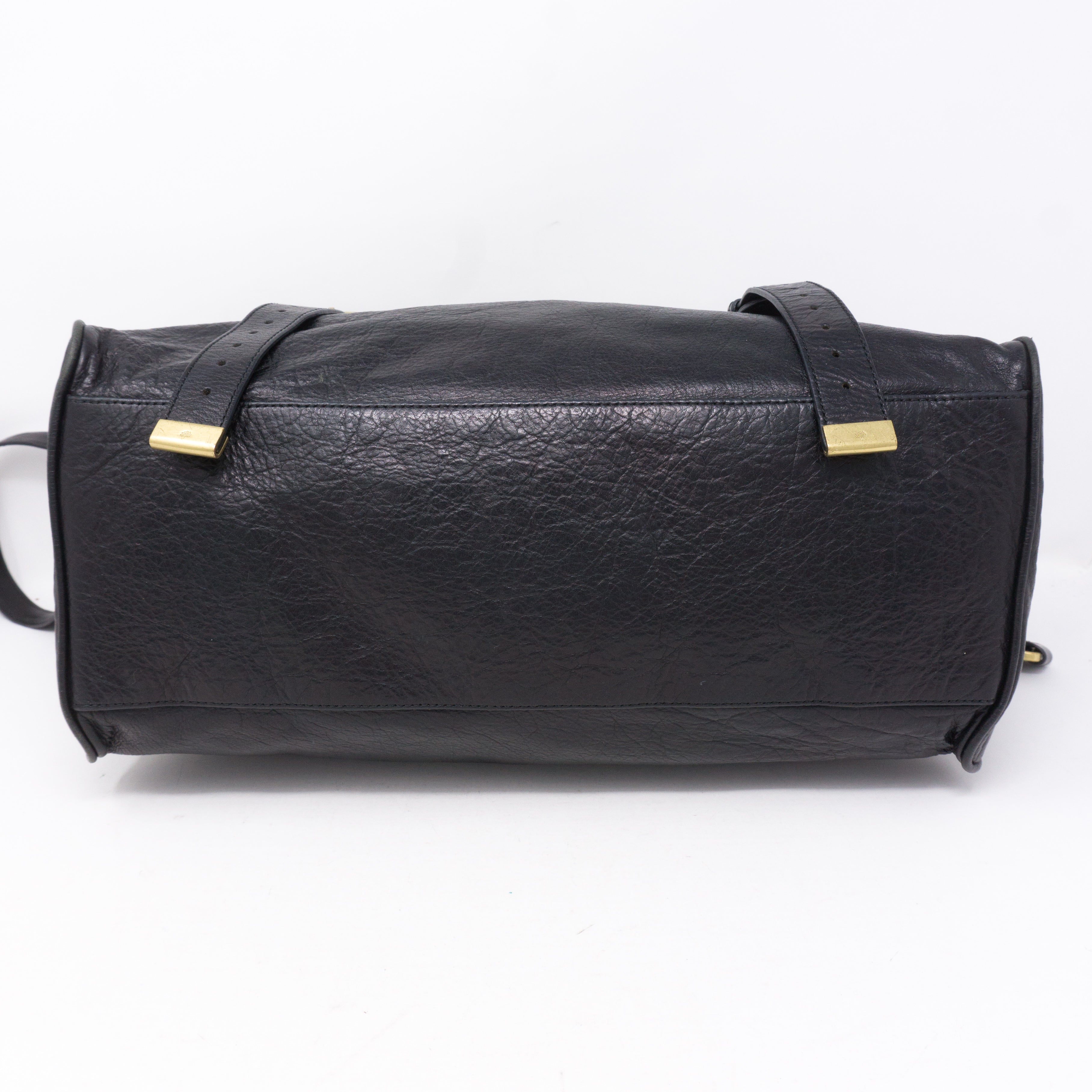 Alexa Oversized Black Leather