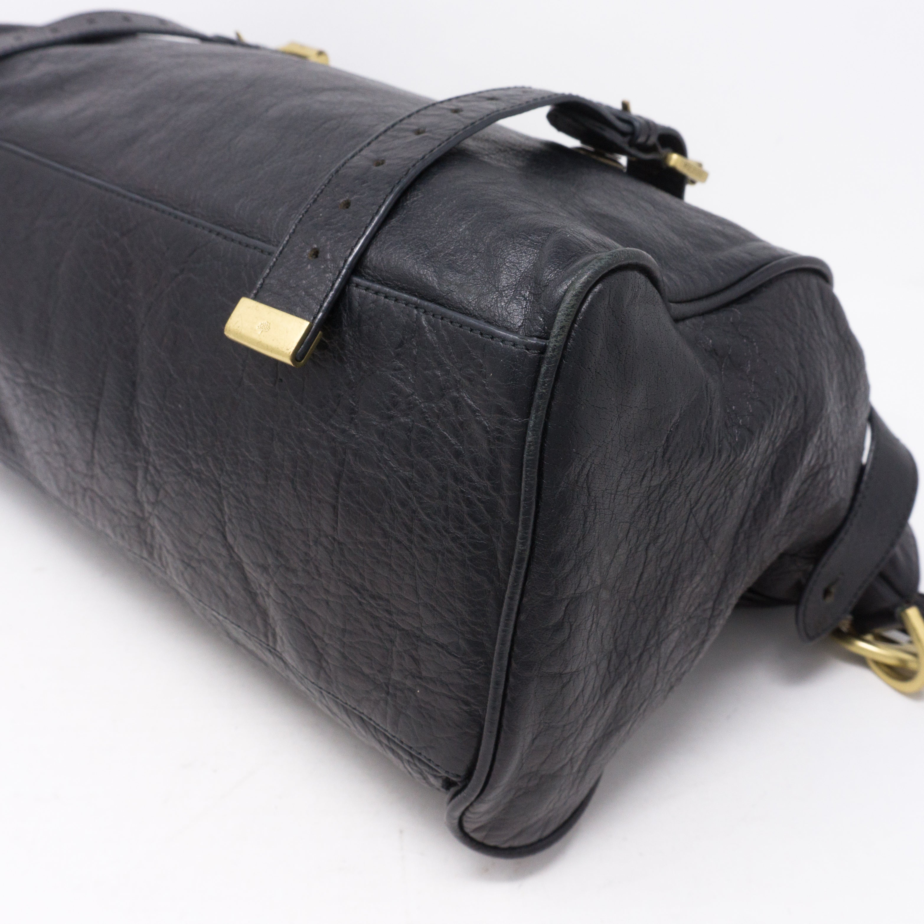 Alexa Oversized Black Leather