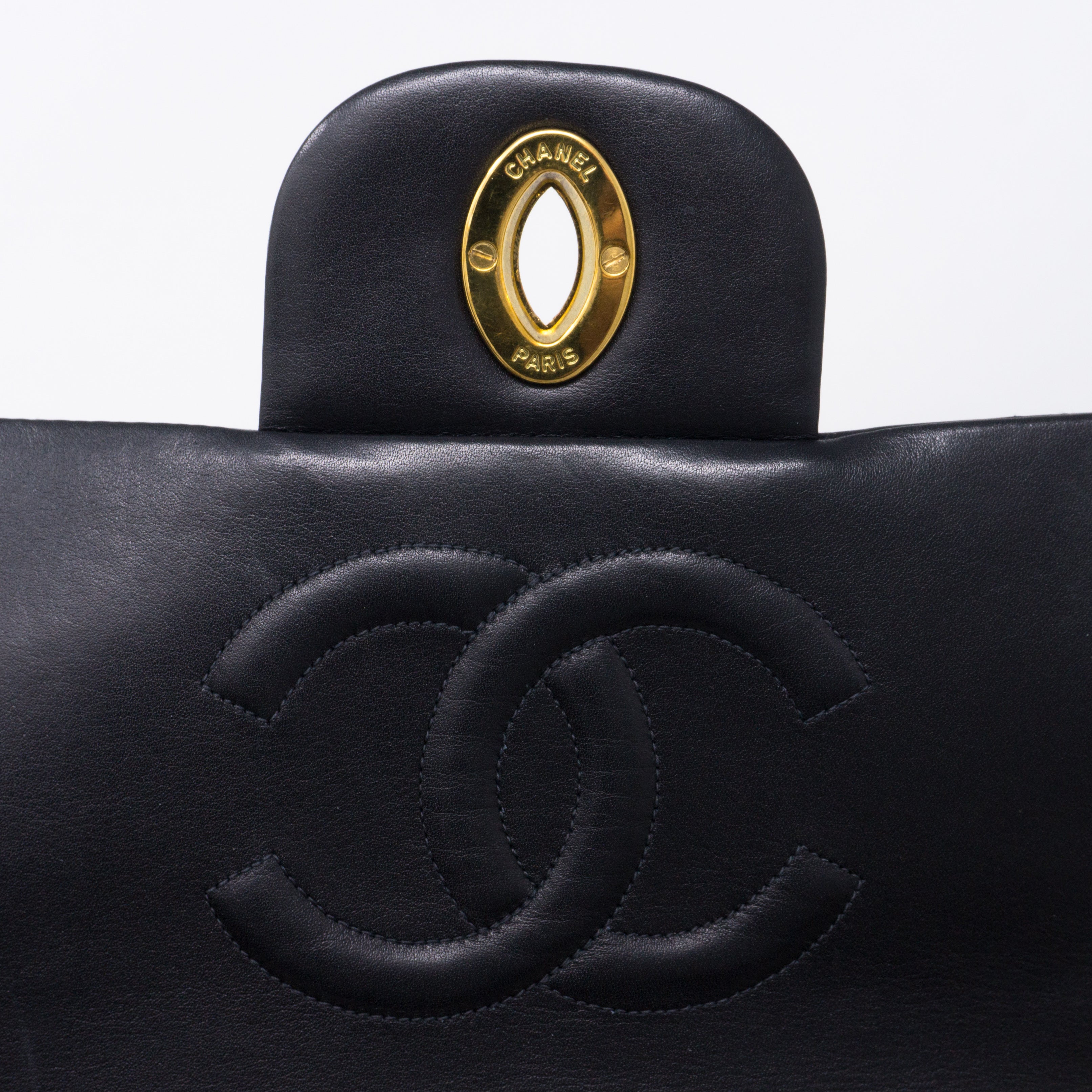Vintage Black Jumbo XL Flap Bag