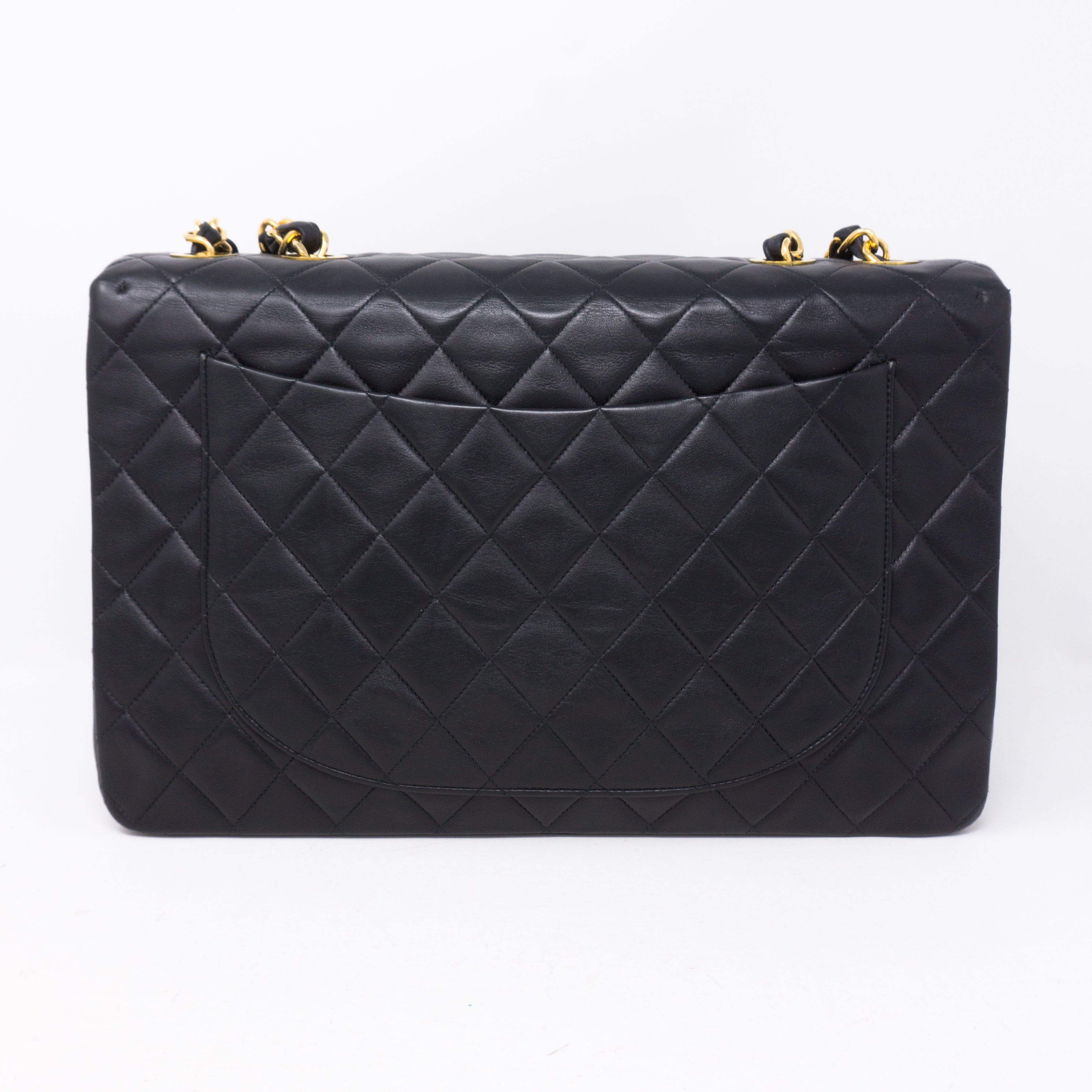 Vintage Black Jumbo XL Flap Bag