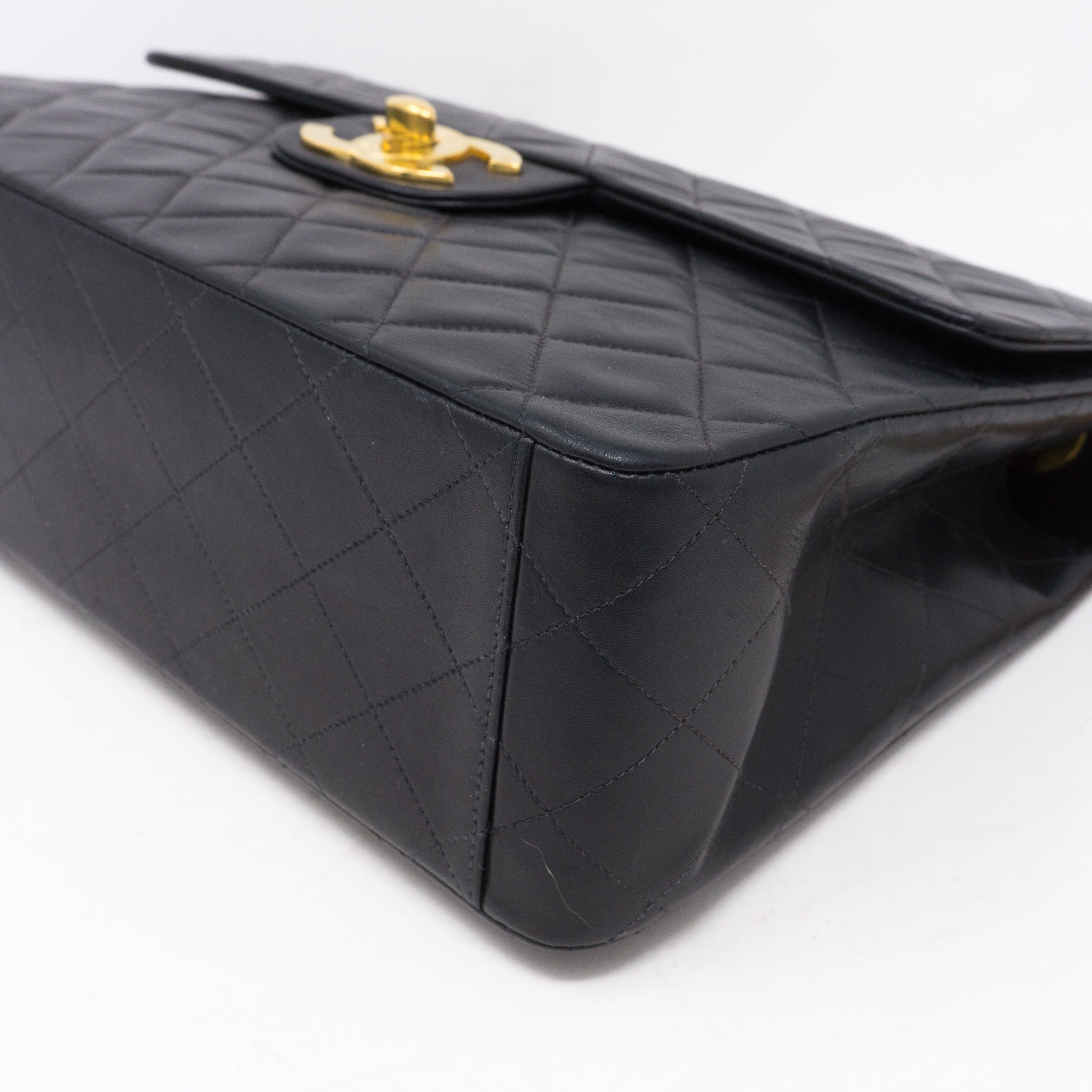 Vintage Black Jumbo XL Flap Bag