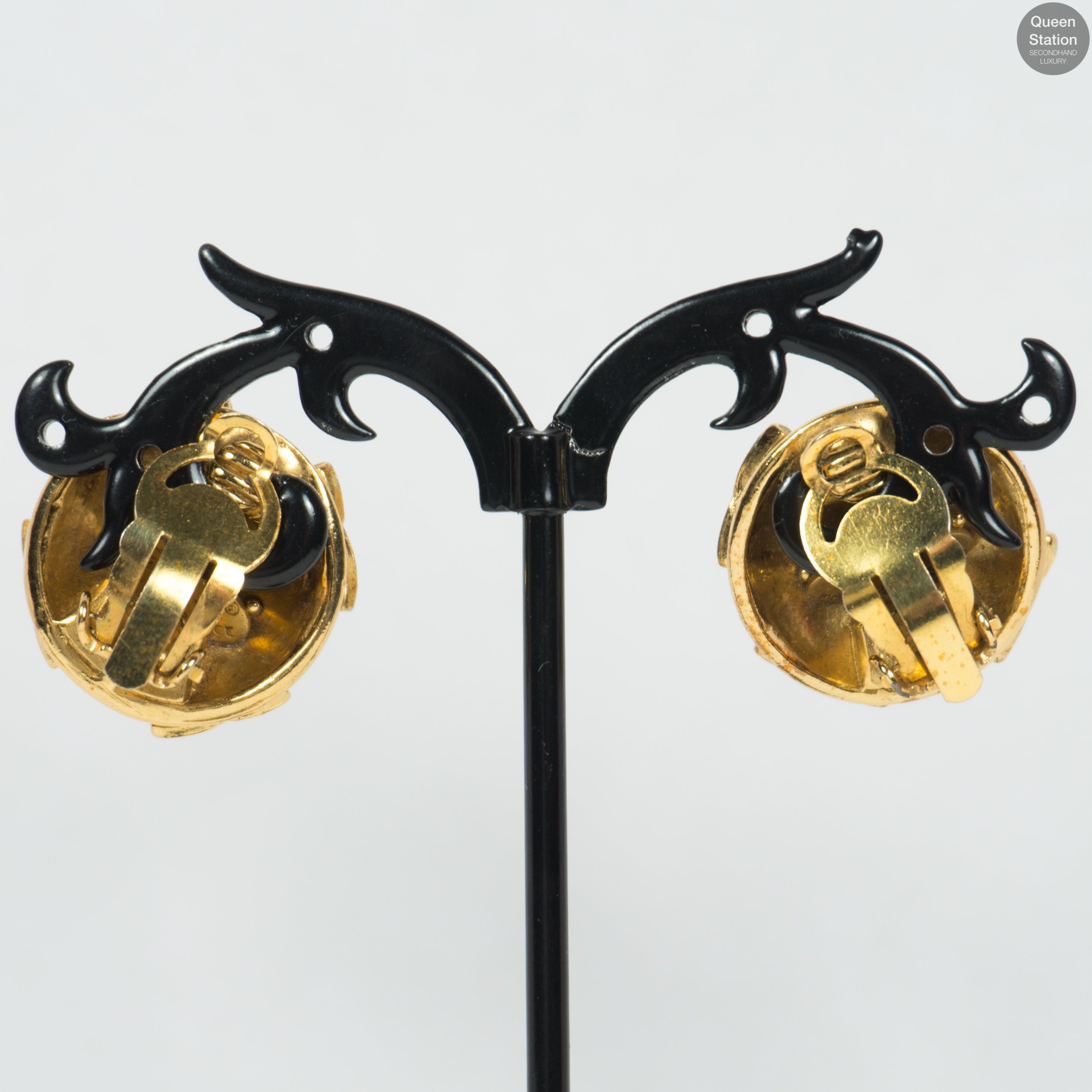 Flower Crystal Clip-On Earrings
