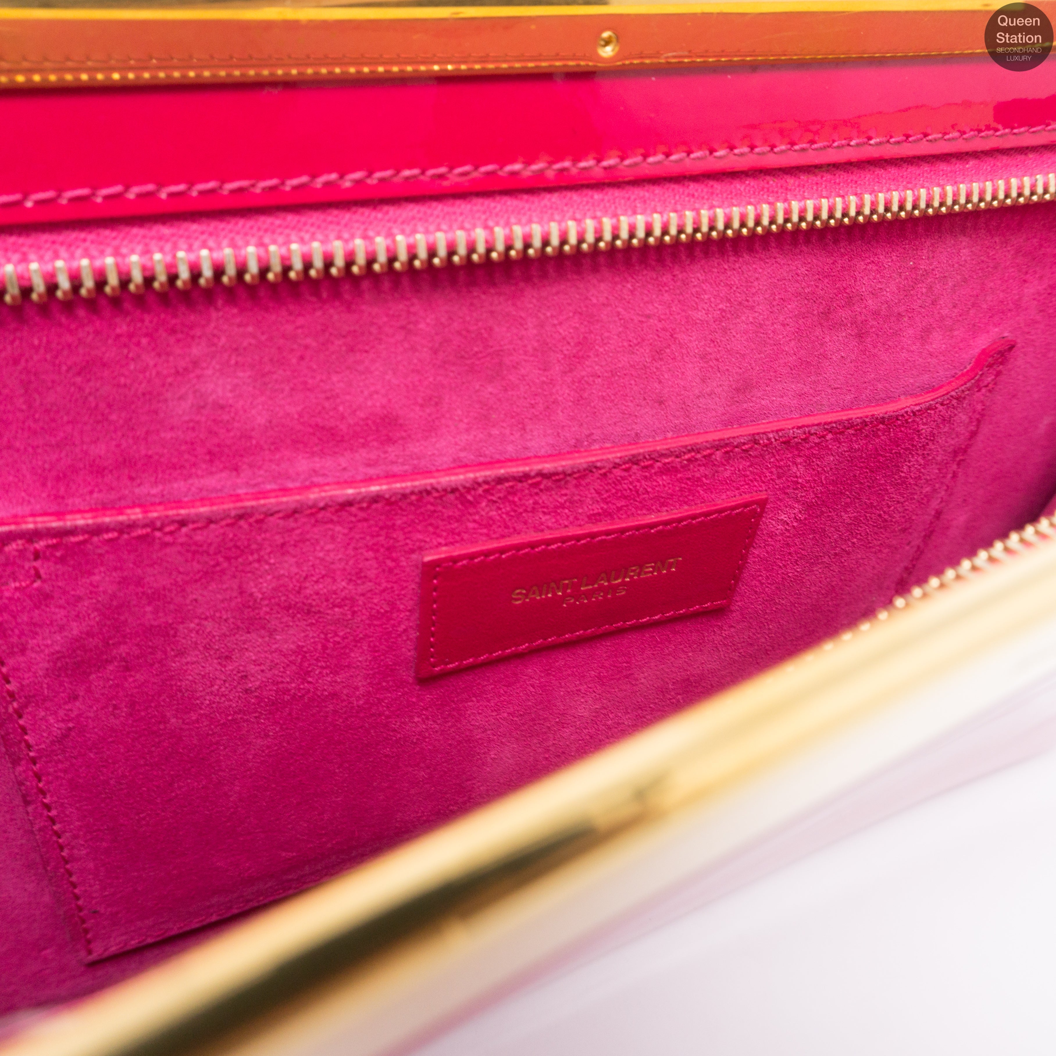 Lutetia Clutch Patent Leather Pink