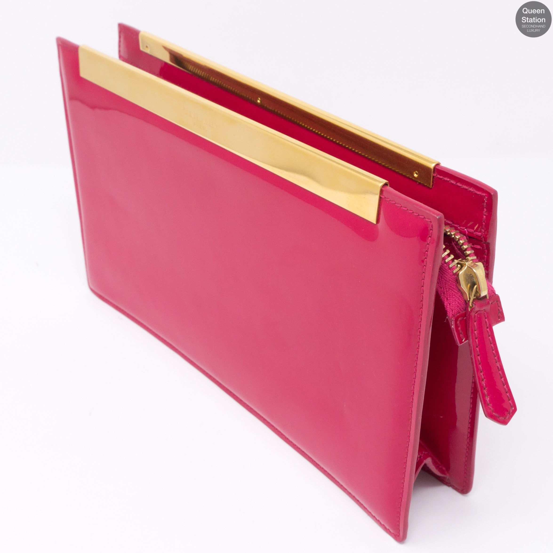 Lutetia Clutch Patent Leather Pink