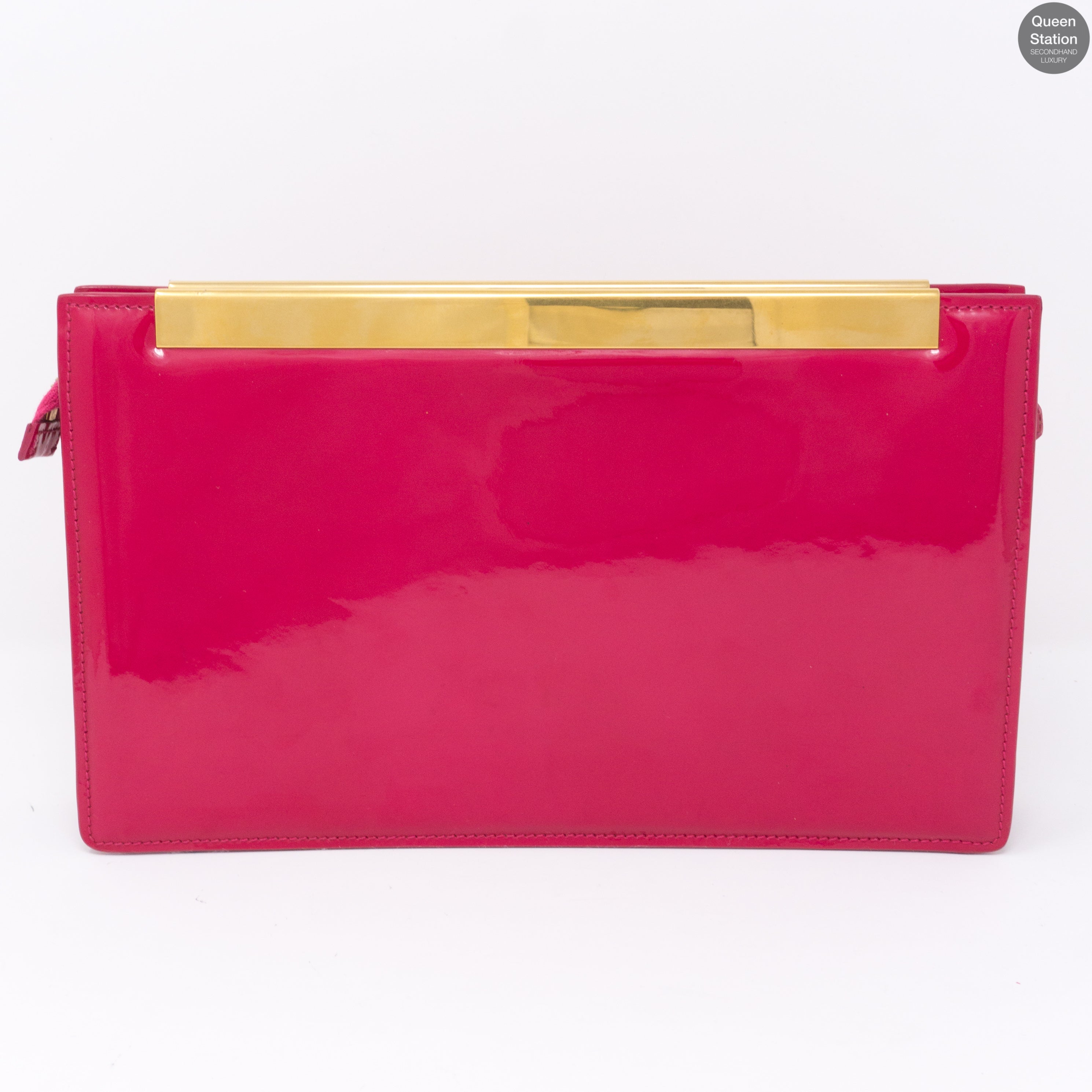 Lutetia Clutch Patent Leather Pink