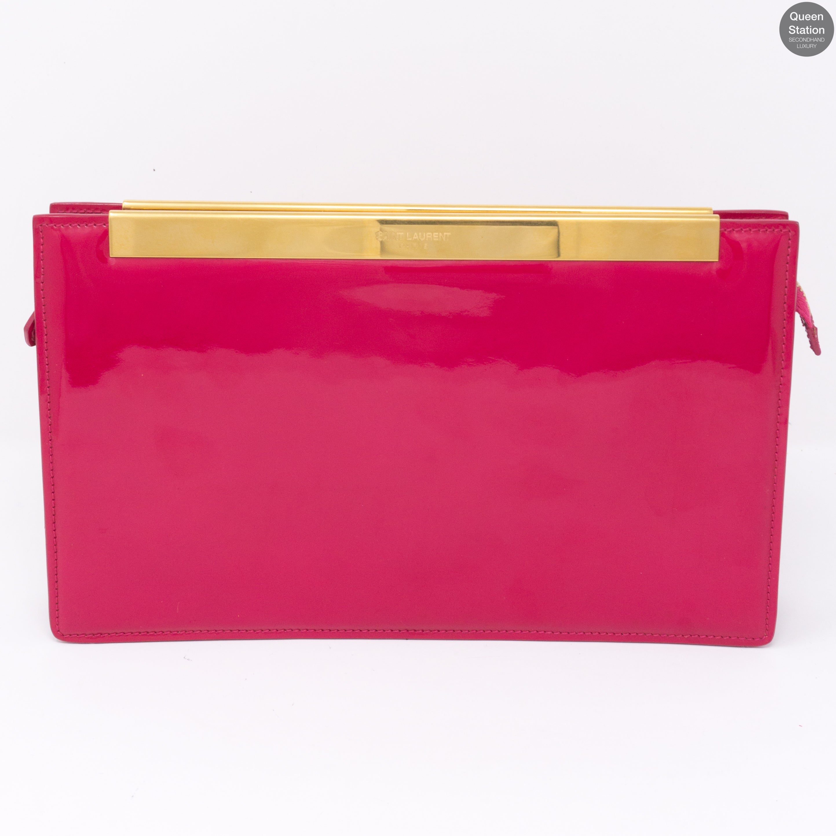 Lutetia Clutch Patent Leather Pink