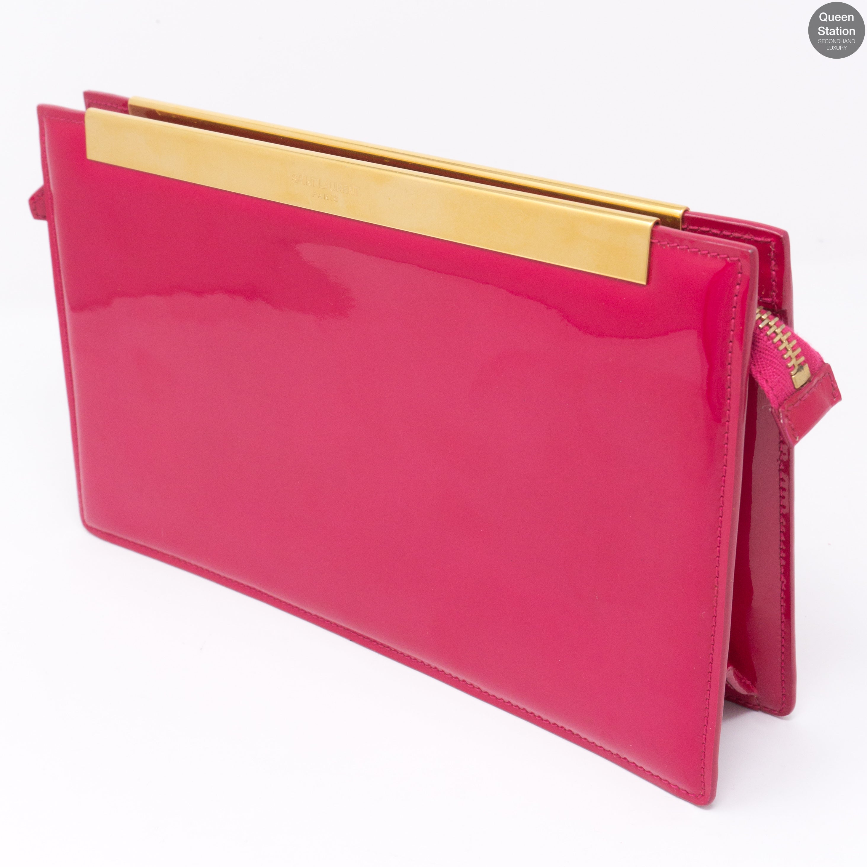 Lutetia Clutch Patent Leather Pink