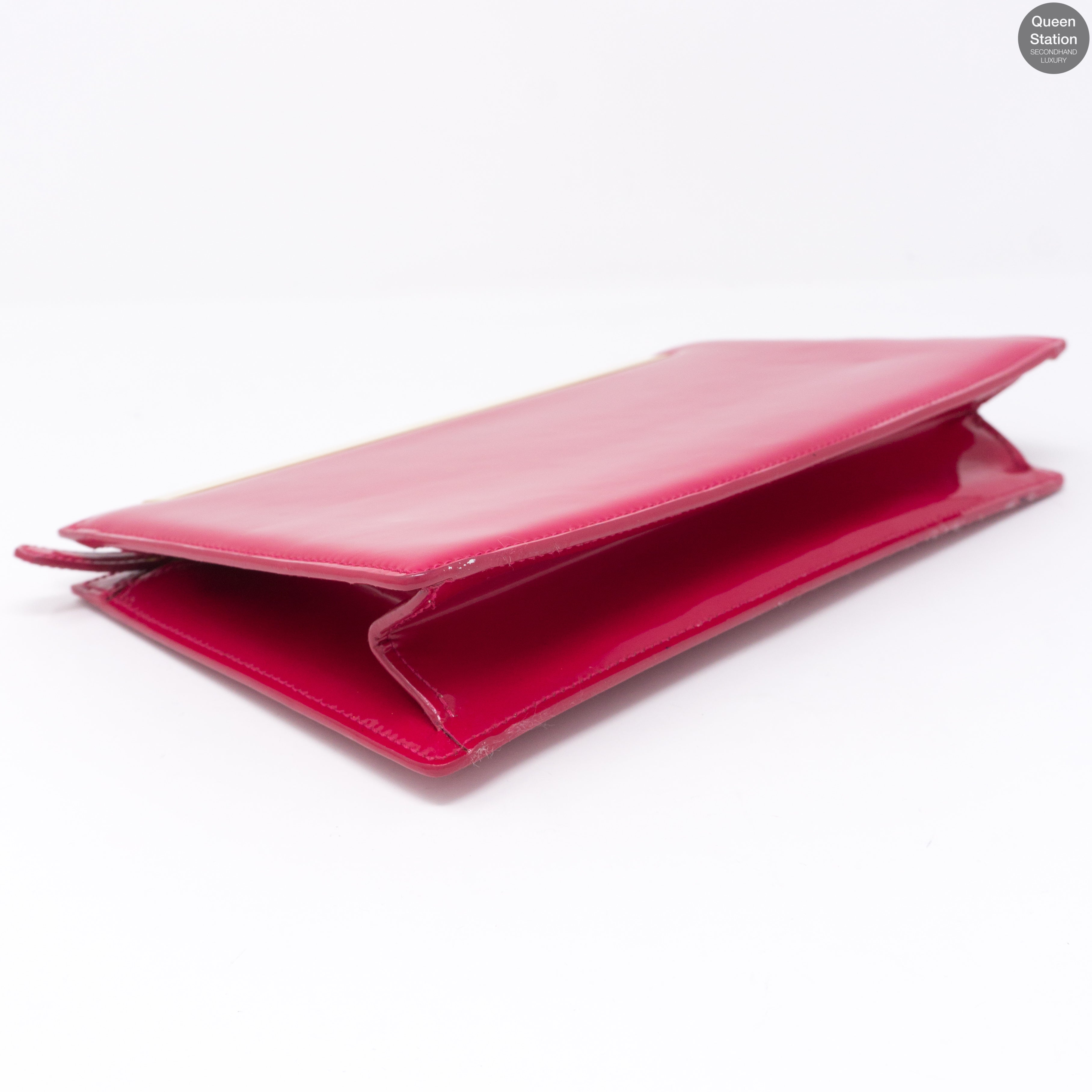 Lutetia Clutch Patent Leather Pink