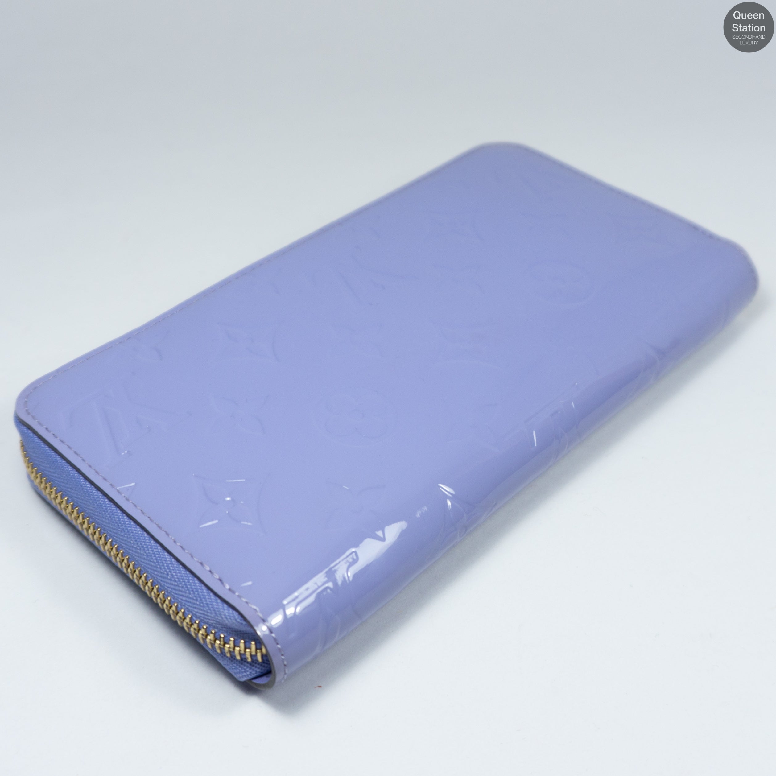 Zippy Wallet Purple Vernis Leather