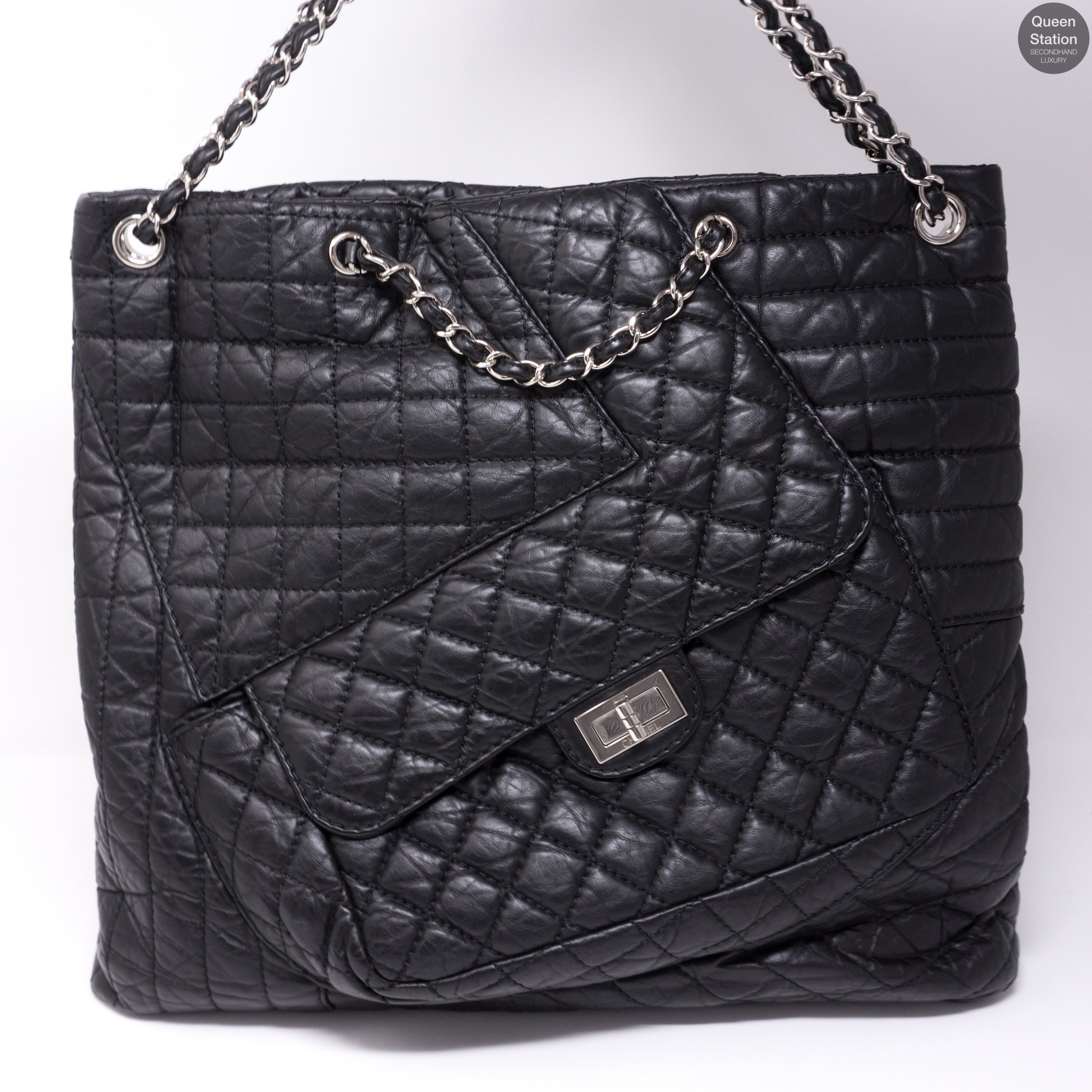Jumbo XL 10A Quilted Leather Tote Bag