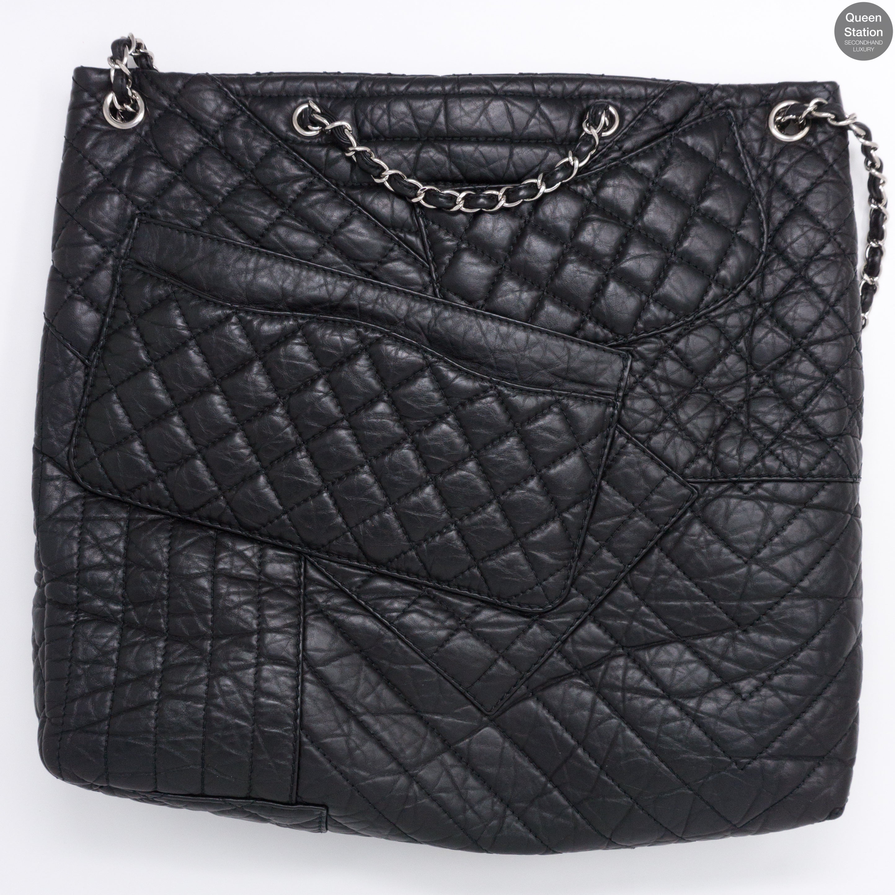 Jumbo XL 10A Quilted Leather Tote Bag