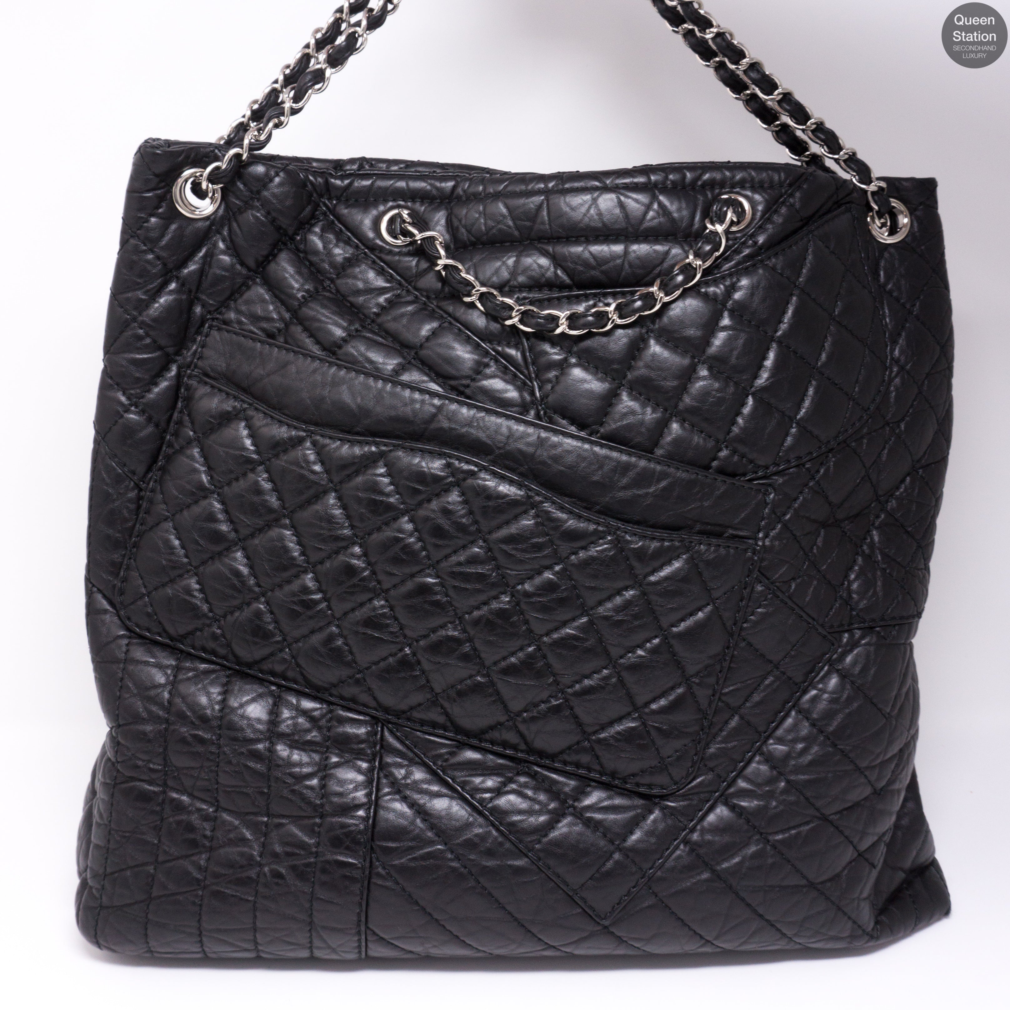 Jumbo XL 10A Quilted Leather Tote Bag