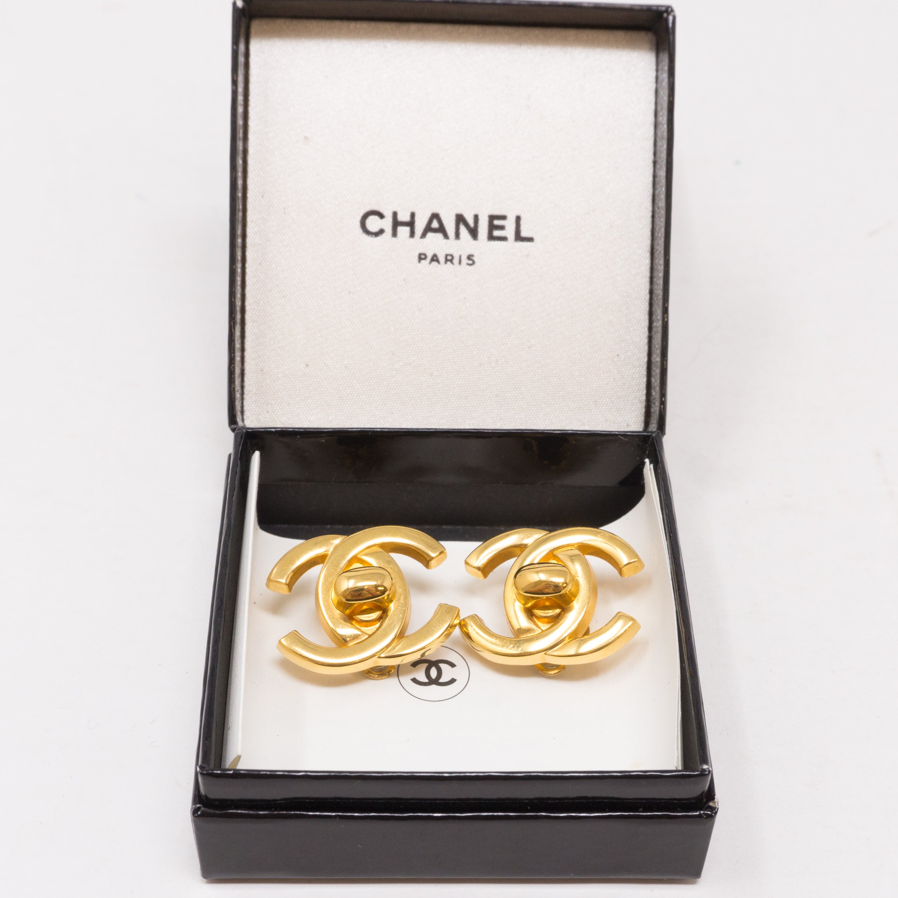 CC Turn Lock Earrings