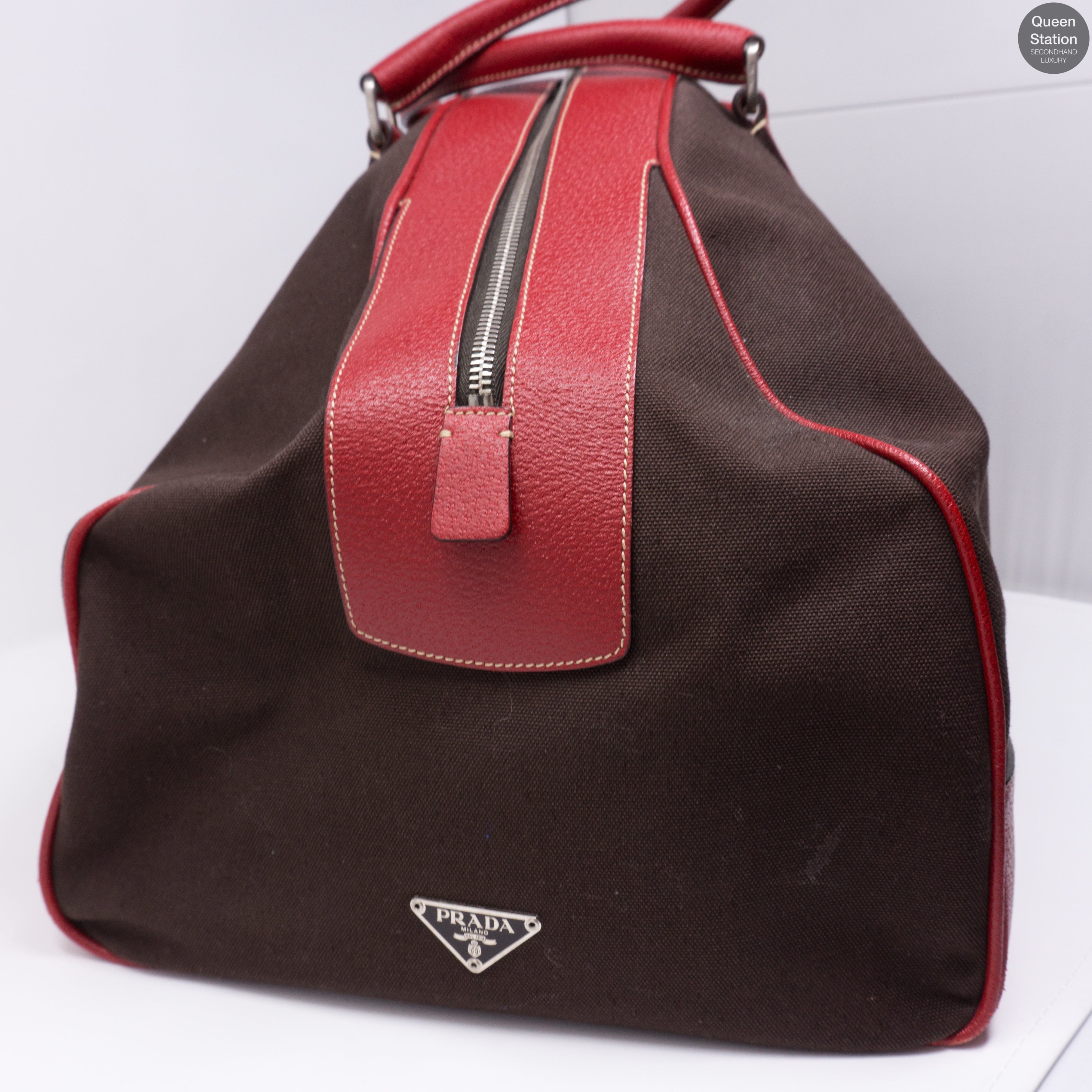 Red Brown Weekender Duffle Bag