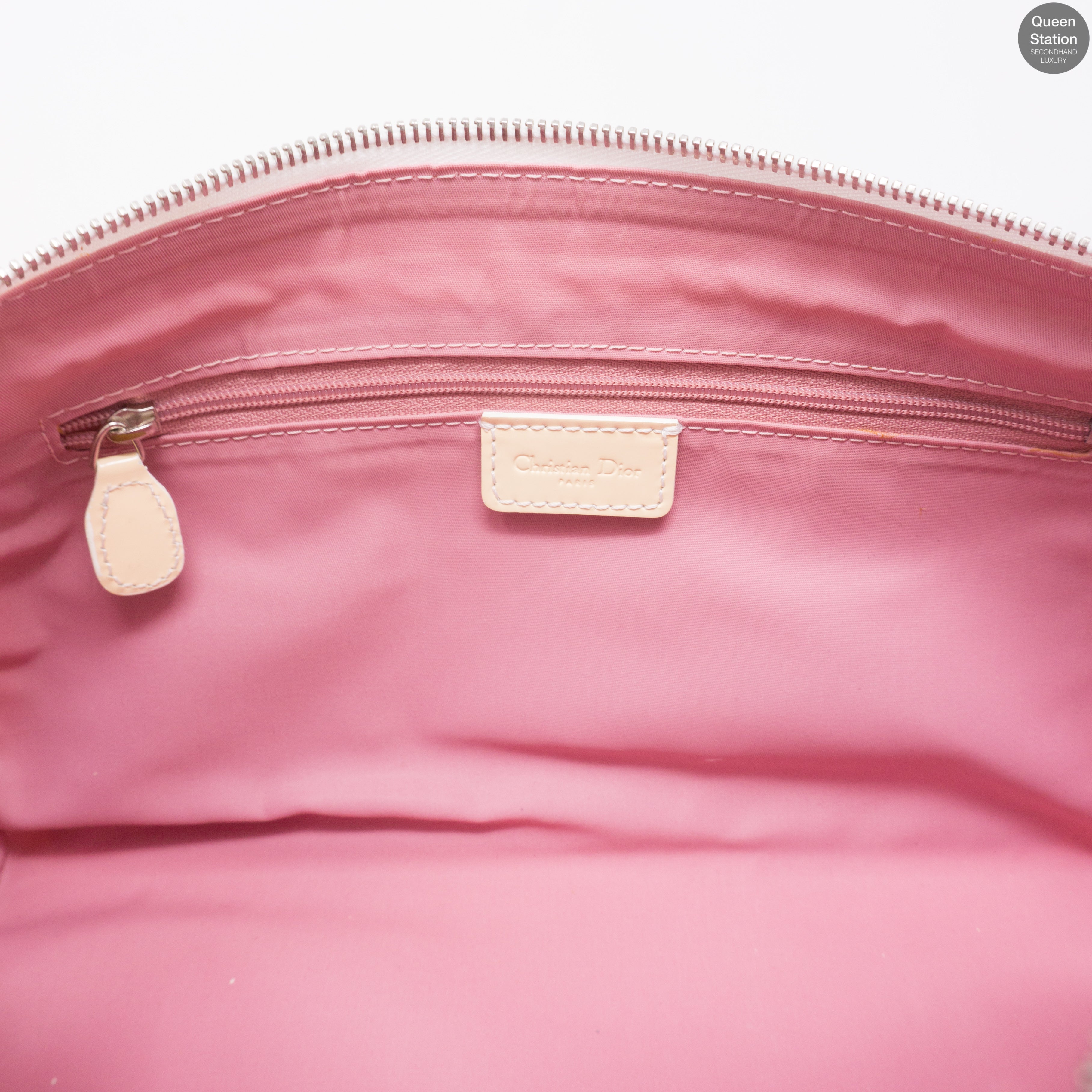 Pink Canvas Girly Flowers Boston Bag