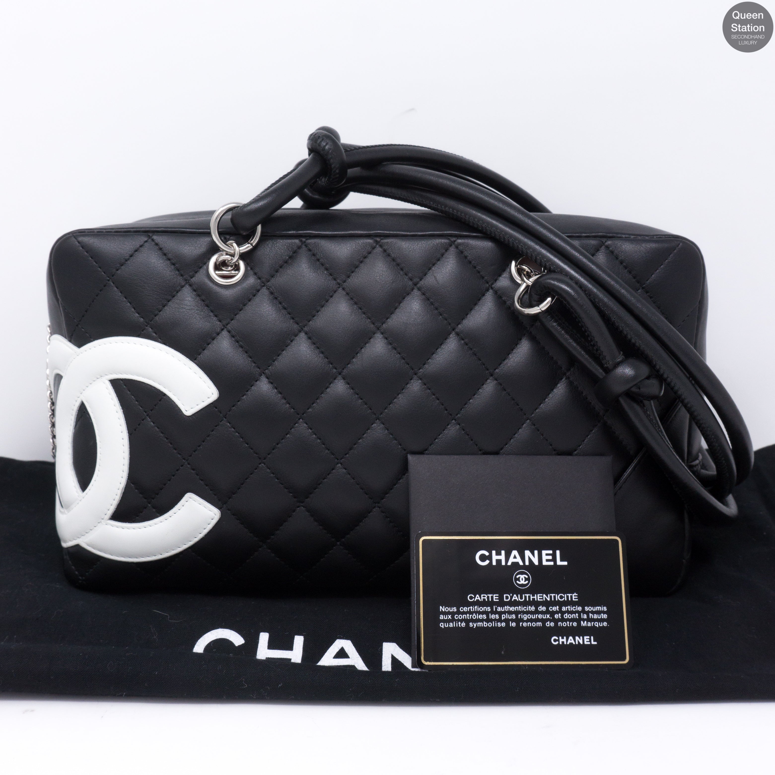 Cambon Bowler Quilted Leather Black