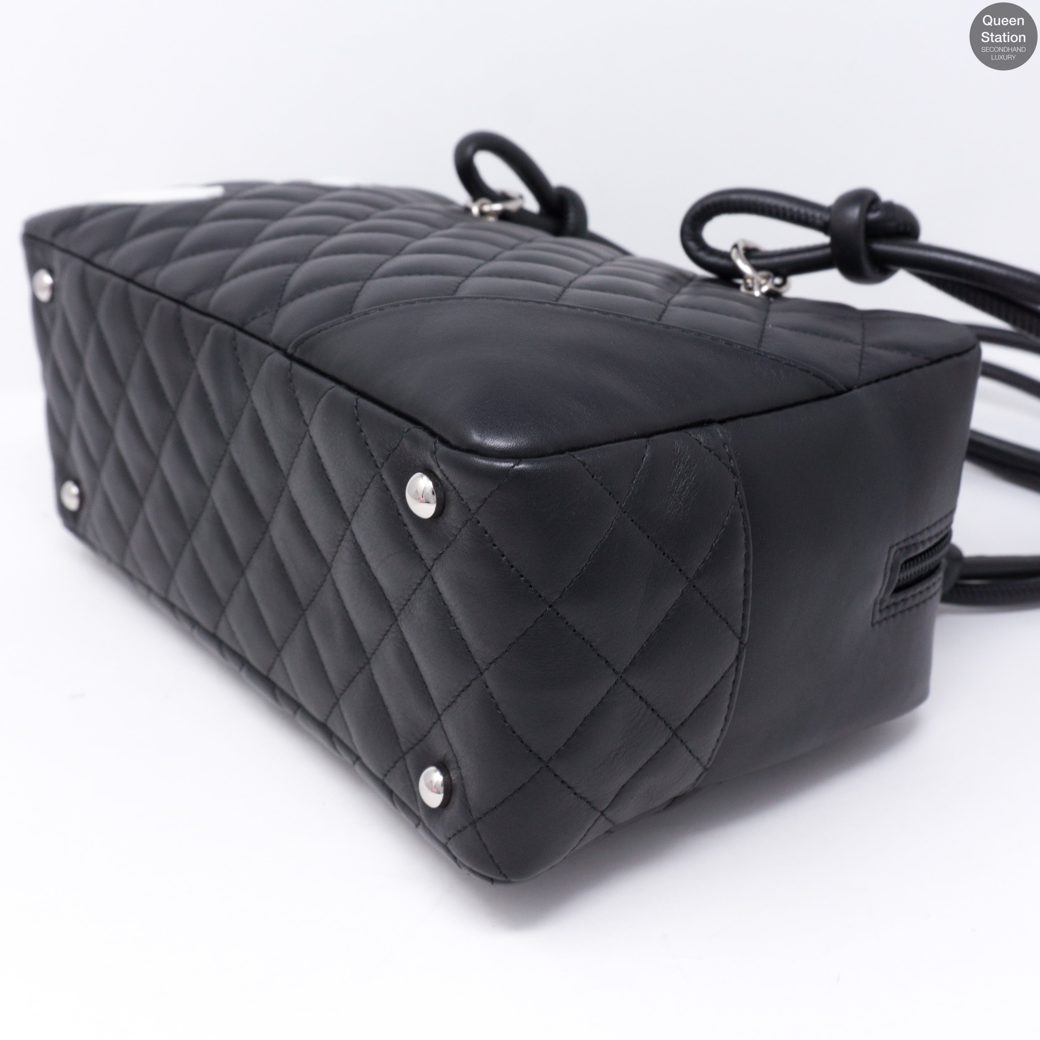 Cambon Bowler Quilted Leather Black
