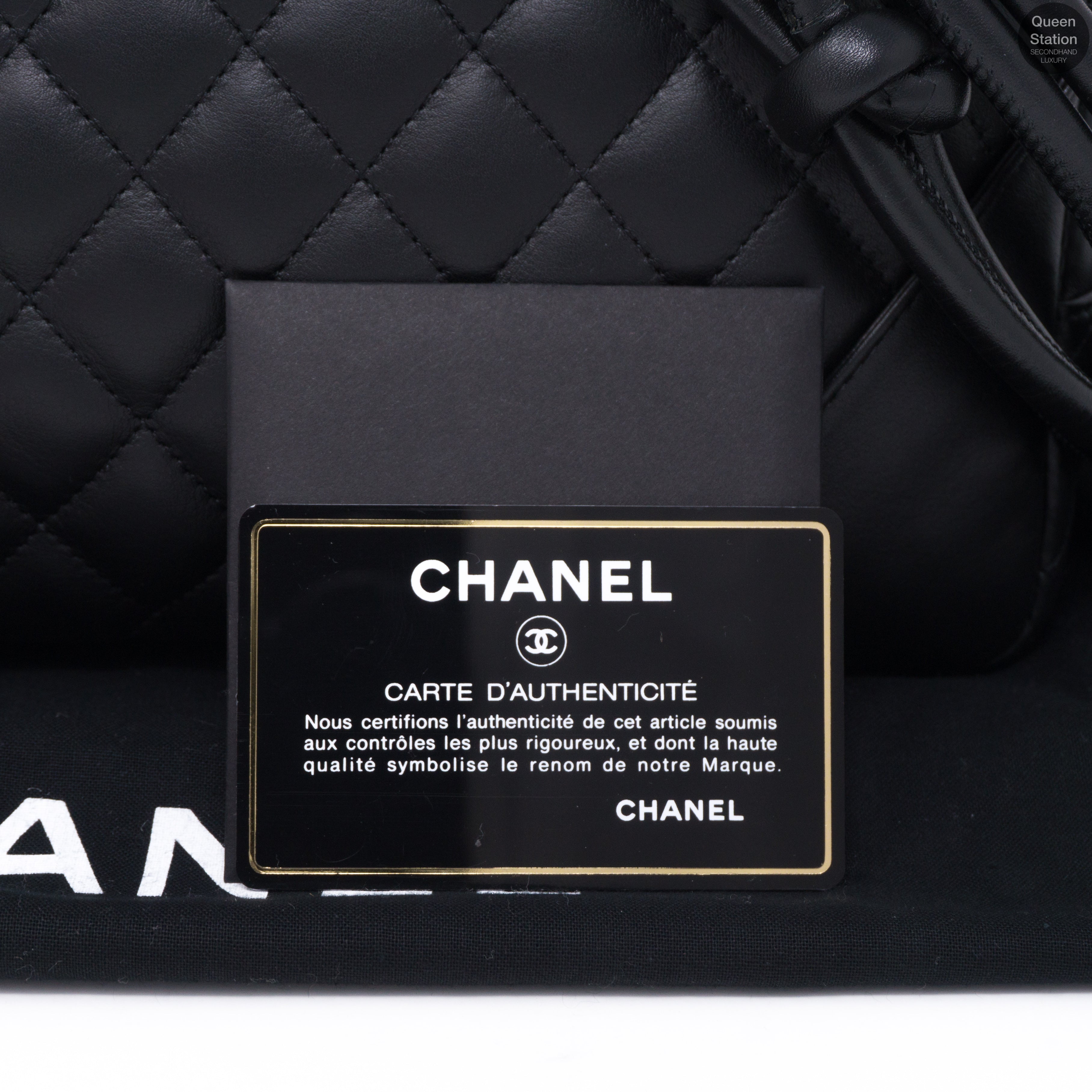 Cambon Bowler Quilted Leather Black