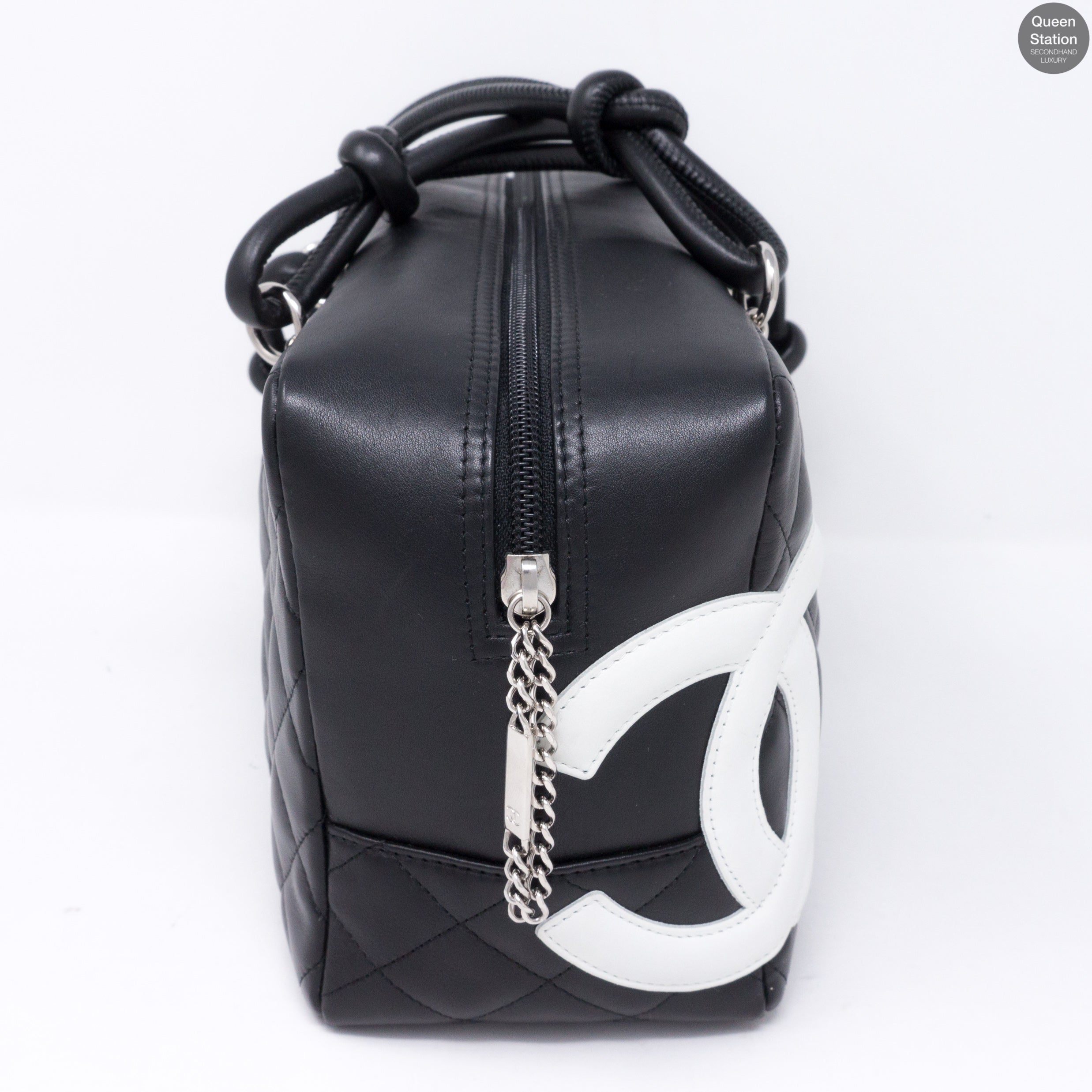 Cambon Bowler Quilted Leather Black