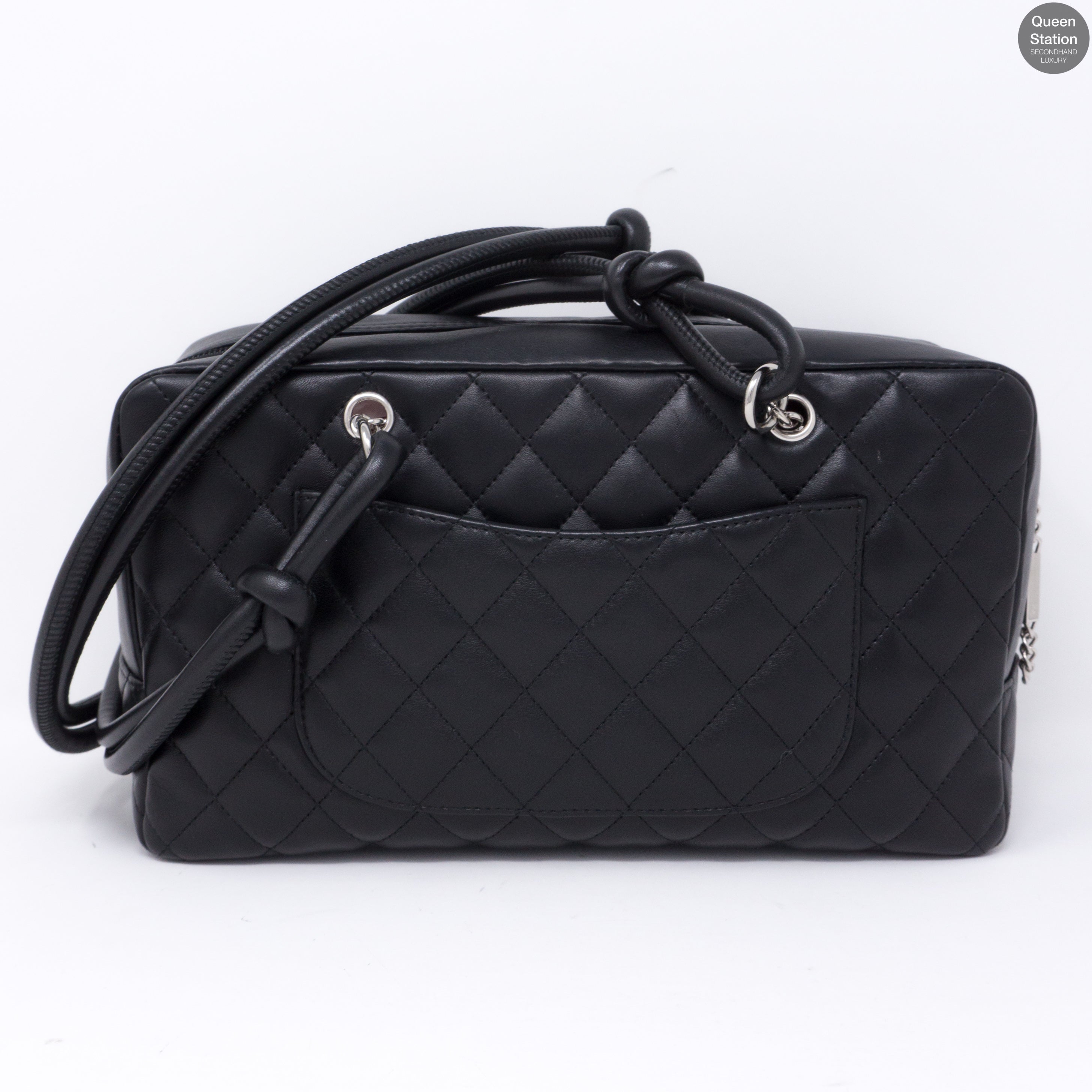 Cambon Bowler Quilted Leather Black