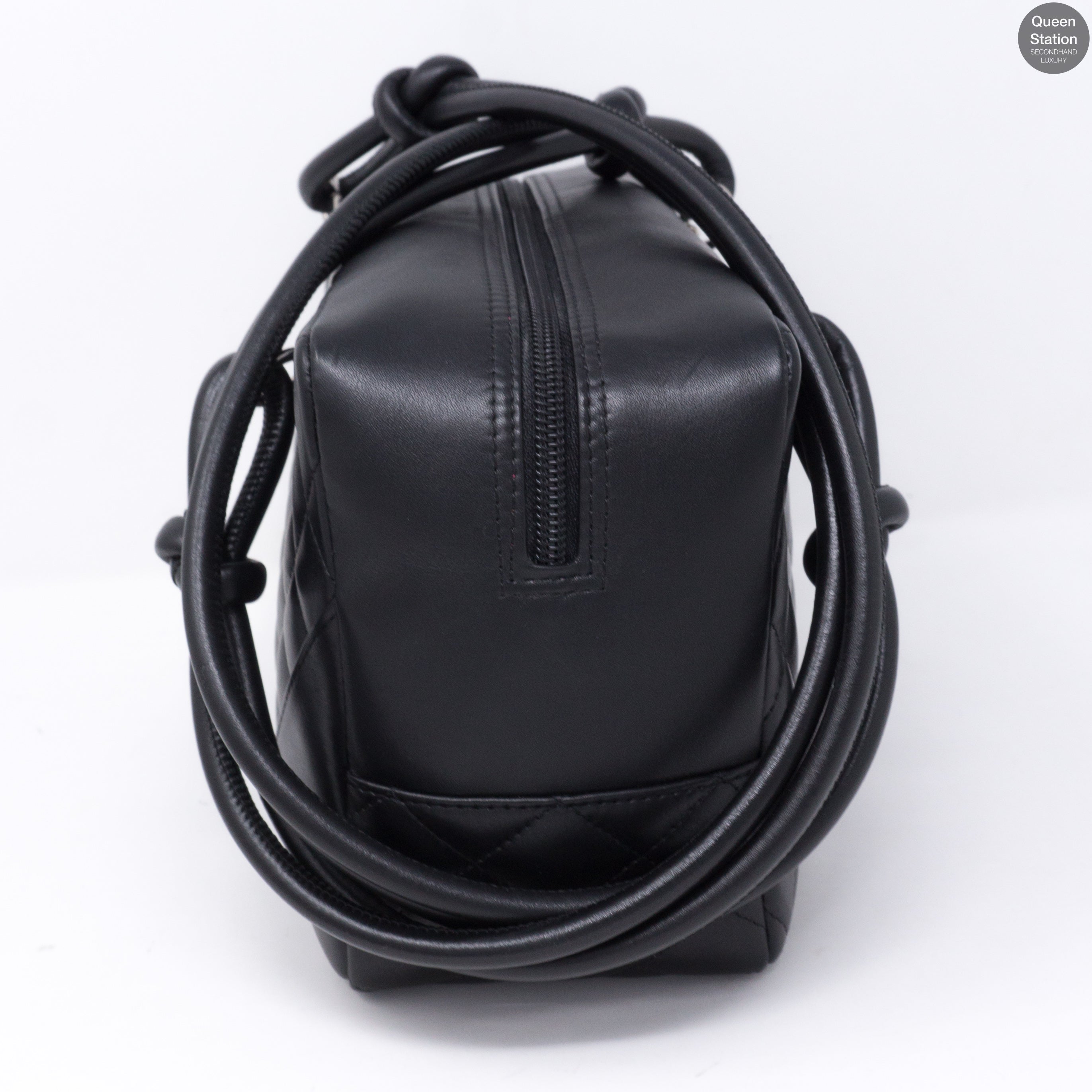 Cambon Bowler Quilted Leather Black